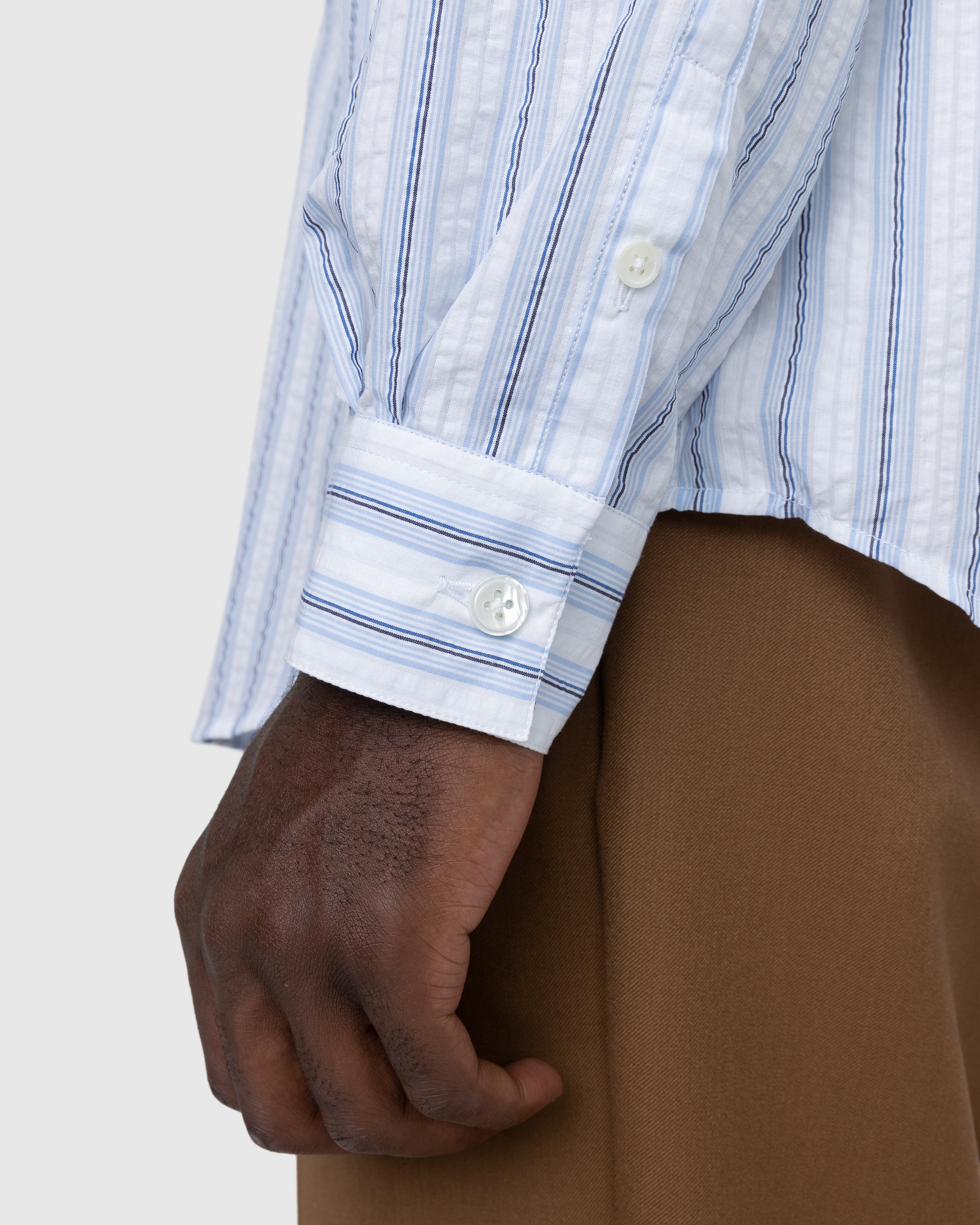 Highsnobiety - Ripple Stripe LS Shirt - Clothing - White - Image 5