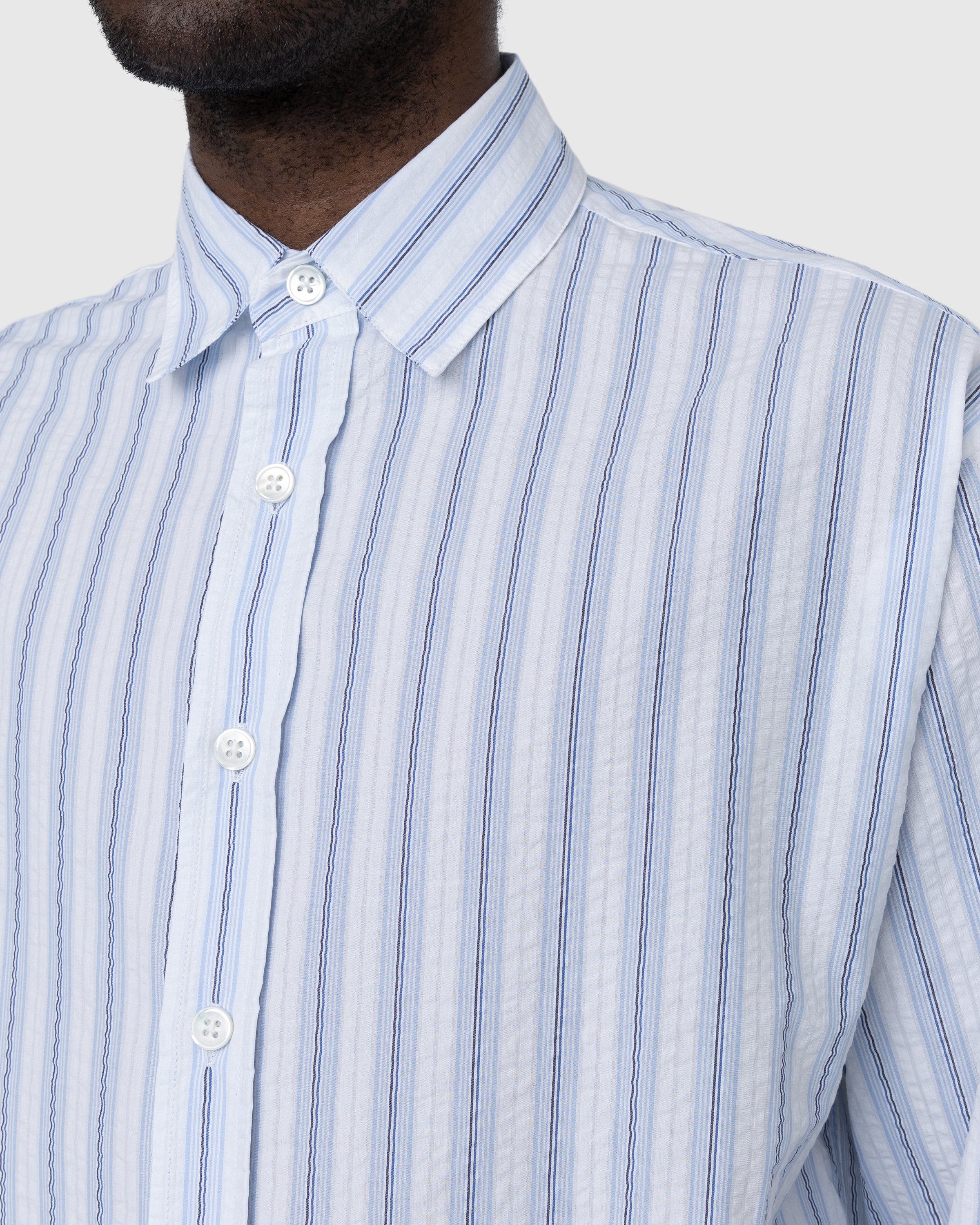Highsnobiety - Ripple Stripe LS Shirt - Clothing - White - Image 7