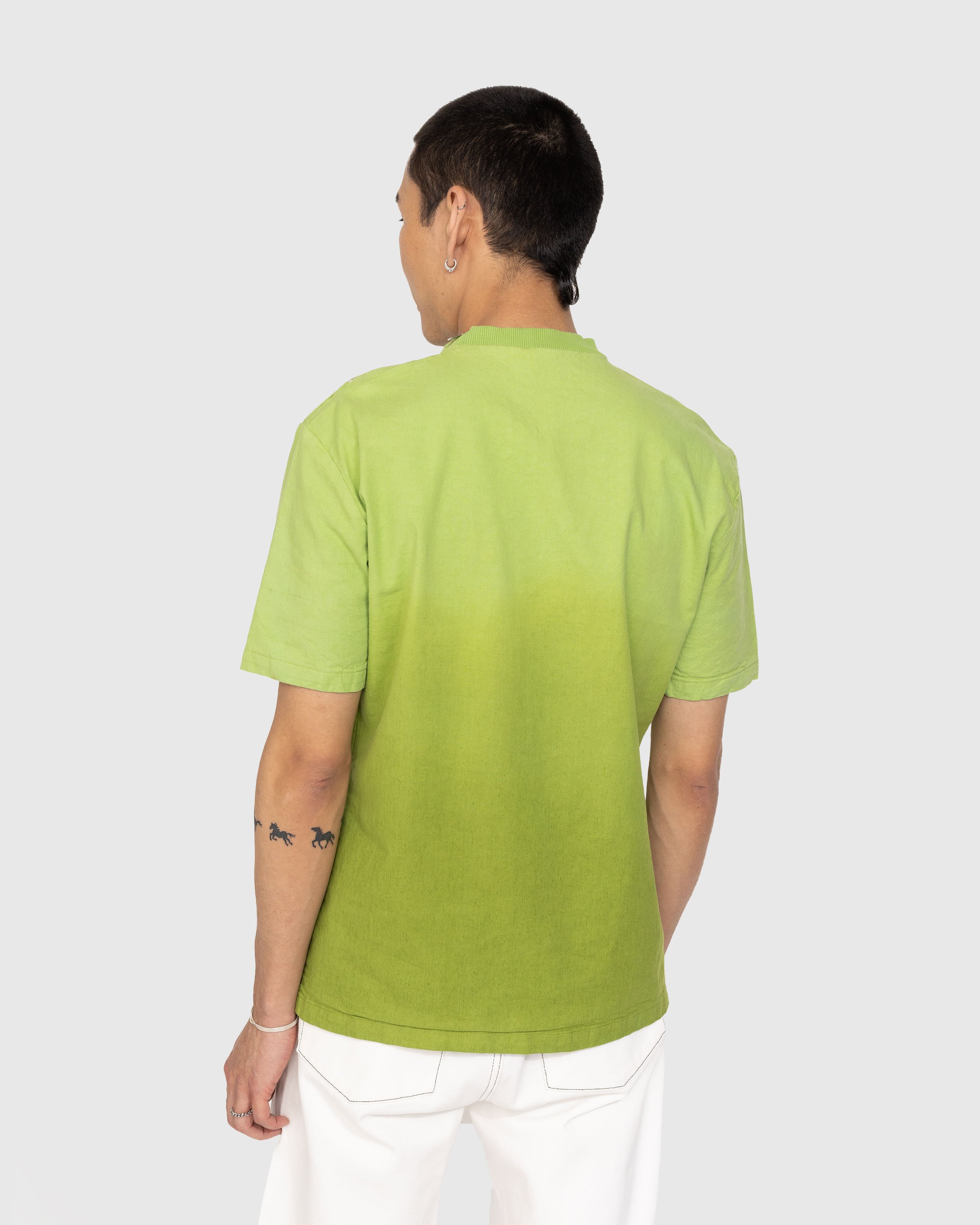 Winnie New York - Degrade Linen T-Shirt Green - Clothing - Green - Image 3