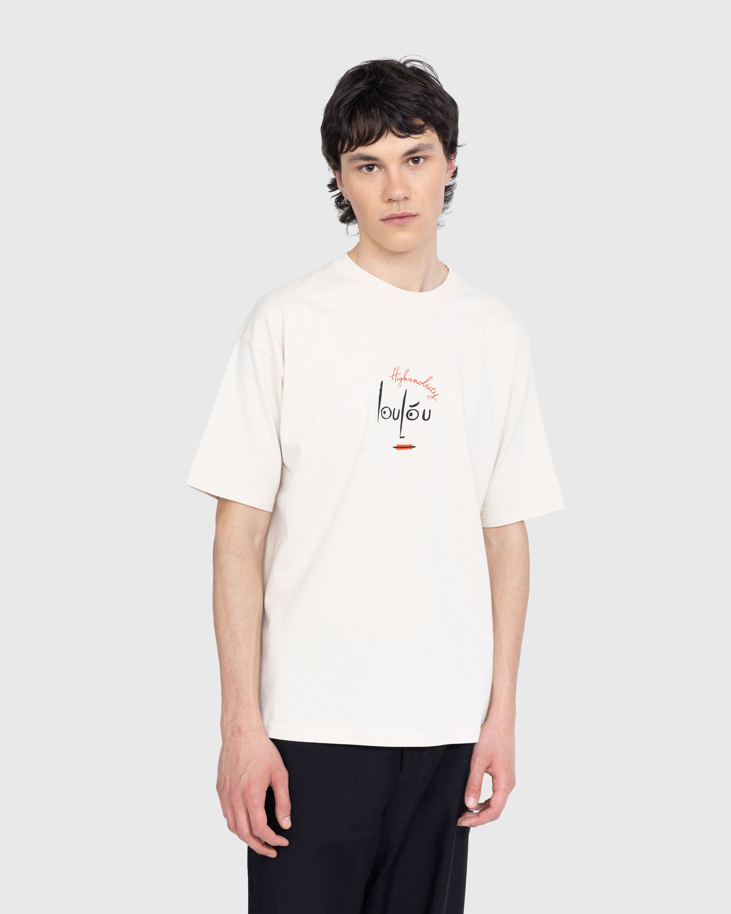 Loulou Paris x Highsnobiety - T-Shirt Eggshell - Clothing - Beige - Image 3