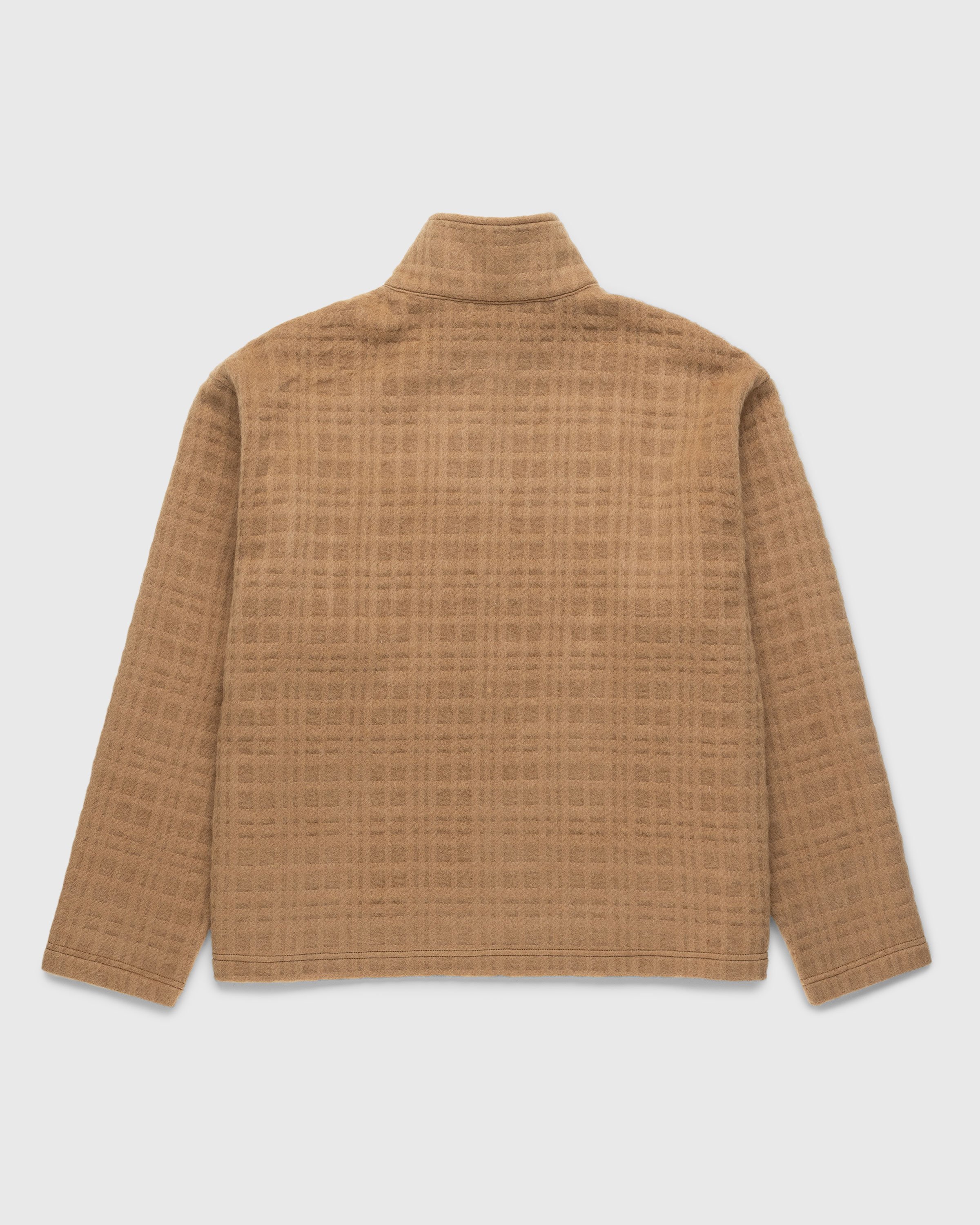 Highsnobiety HS05 - Recycle Wool Blend Fleece Quarter Zip Brown - Clothing - Brown - Image 2