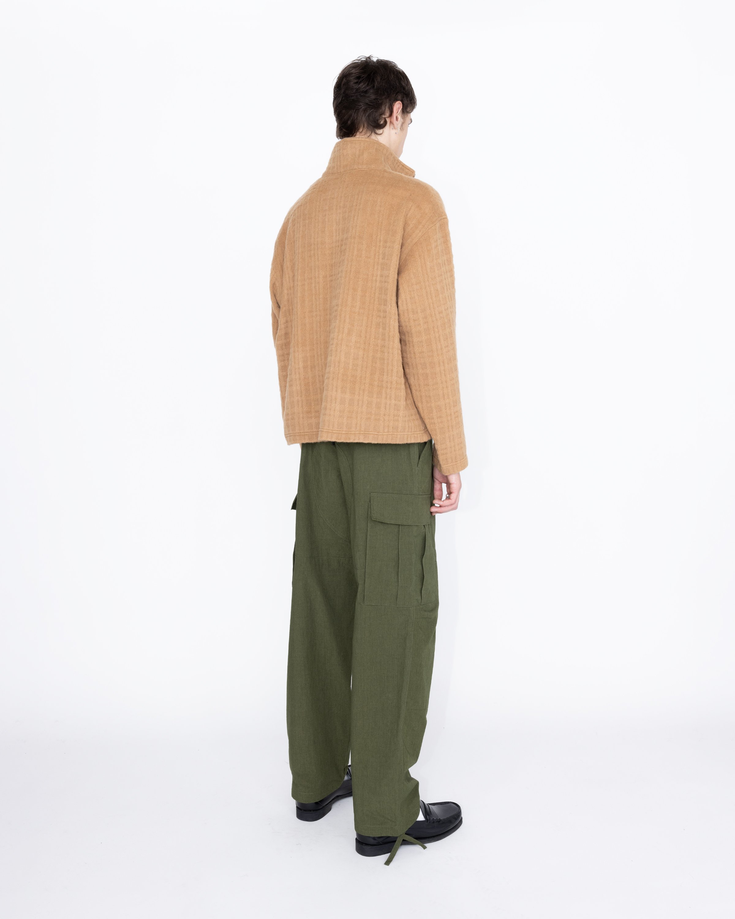 Highsnobiety HS05 - Recycle Wool Blend Fleece Quarter Zip Brown - Clothing - Brown - Image 5