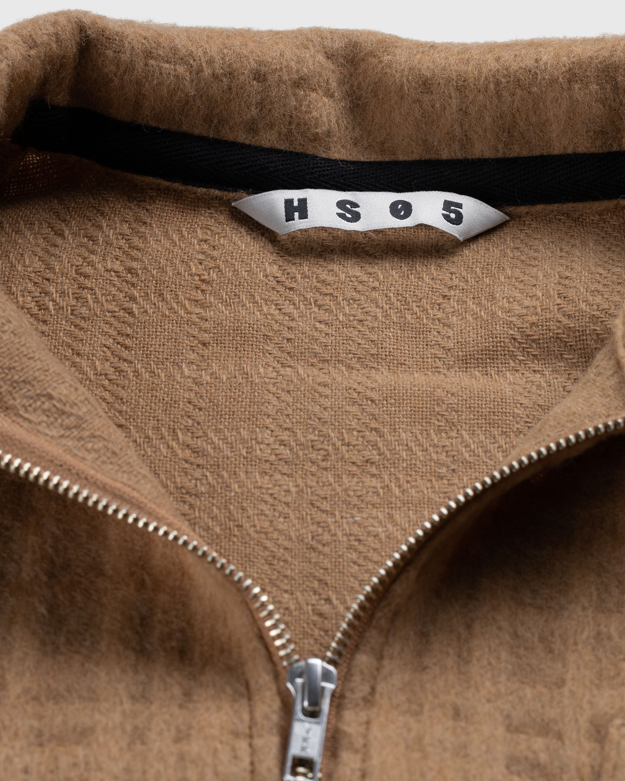 Highsnobiety HS05 - Recycle Wool Blend Fleece Quarter Zip Brown - Clothing - Brown - Image 6