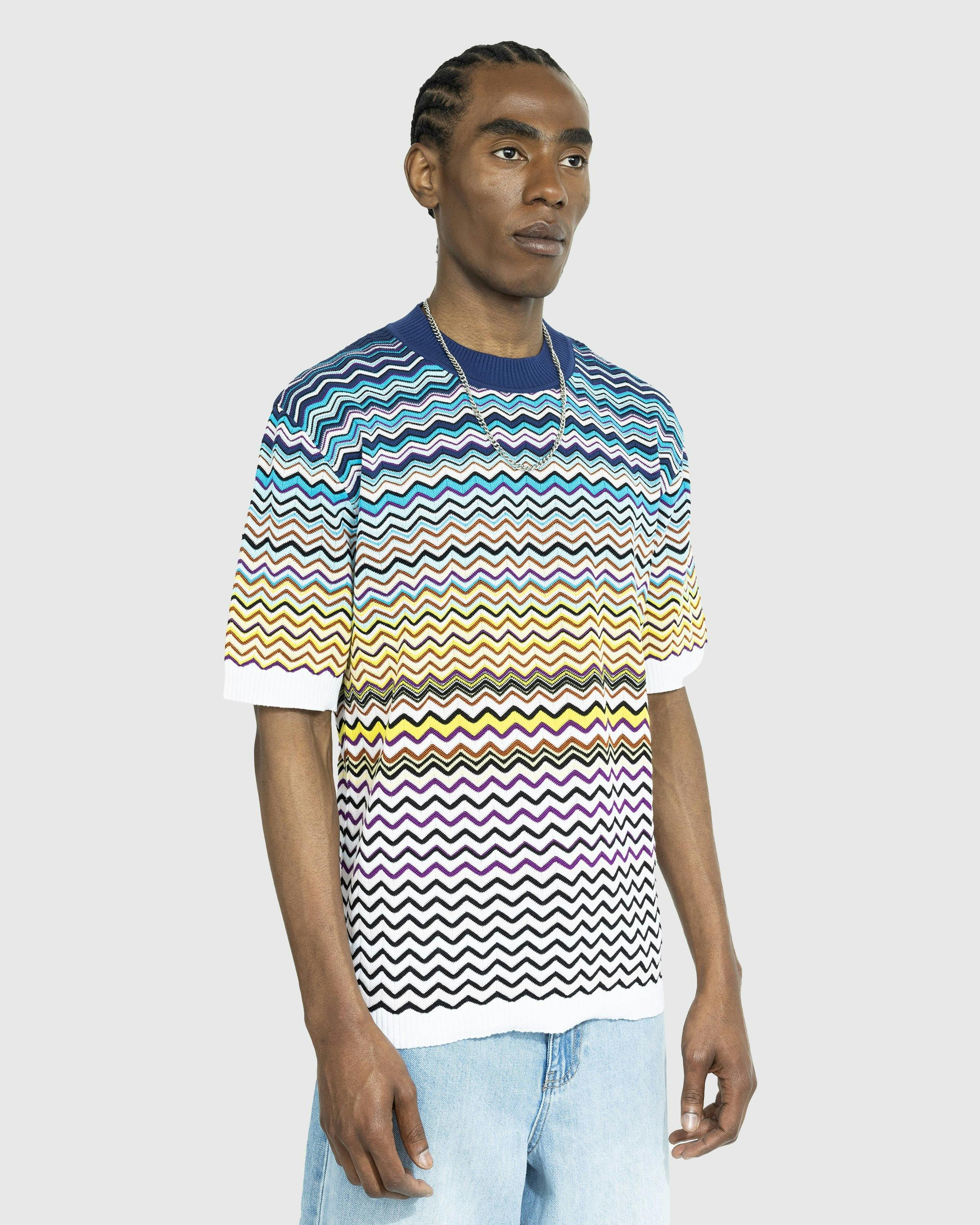 Missoni - Chevron T-Shirt Blue/Black/White - Clothing - Black - Image 2