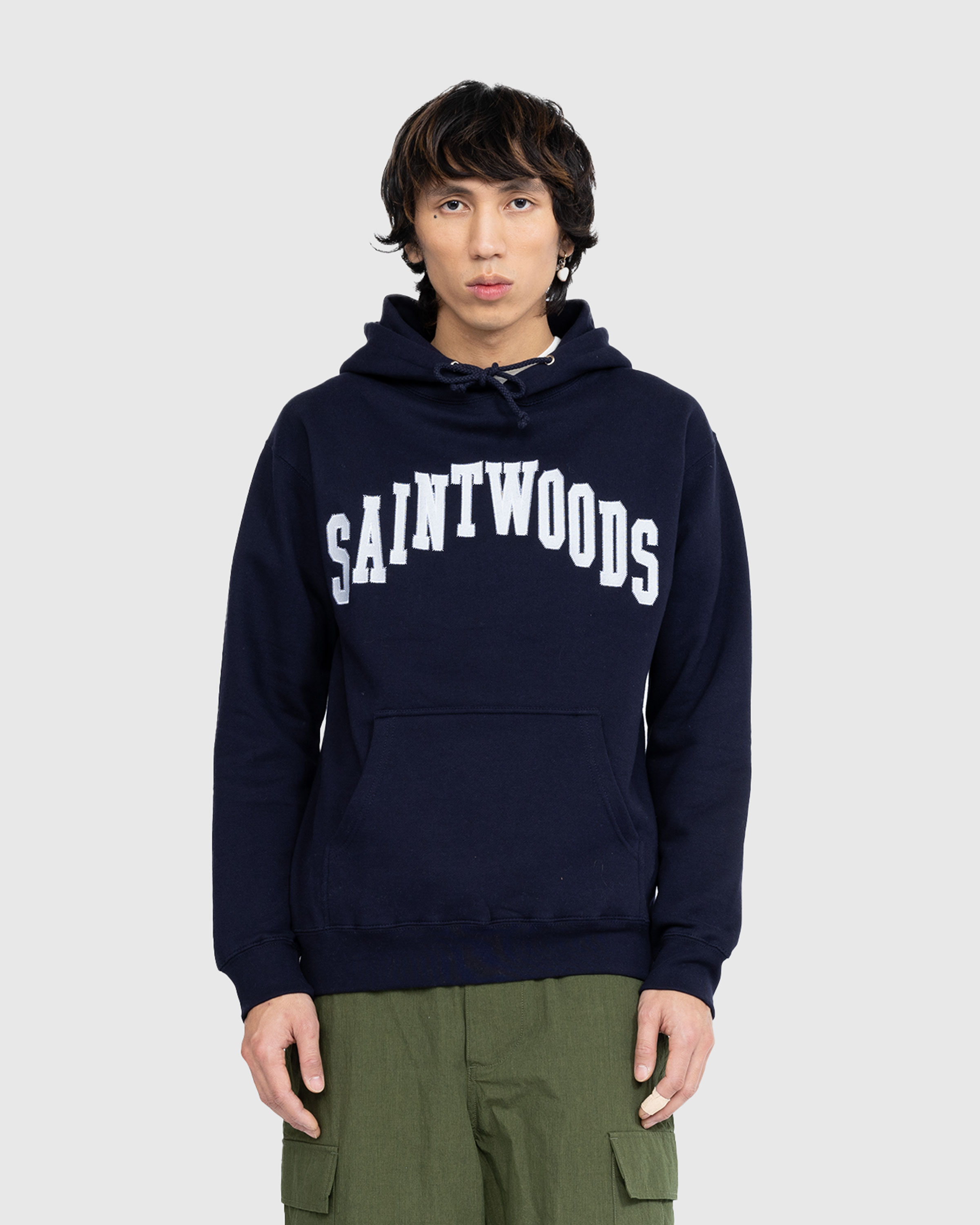 Saintwoods - Arch Hoodie Navy - Clothing - Blue - Image 2