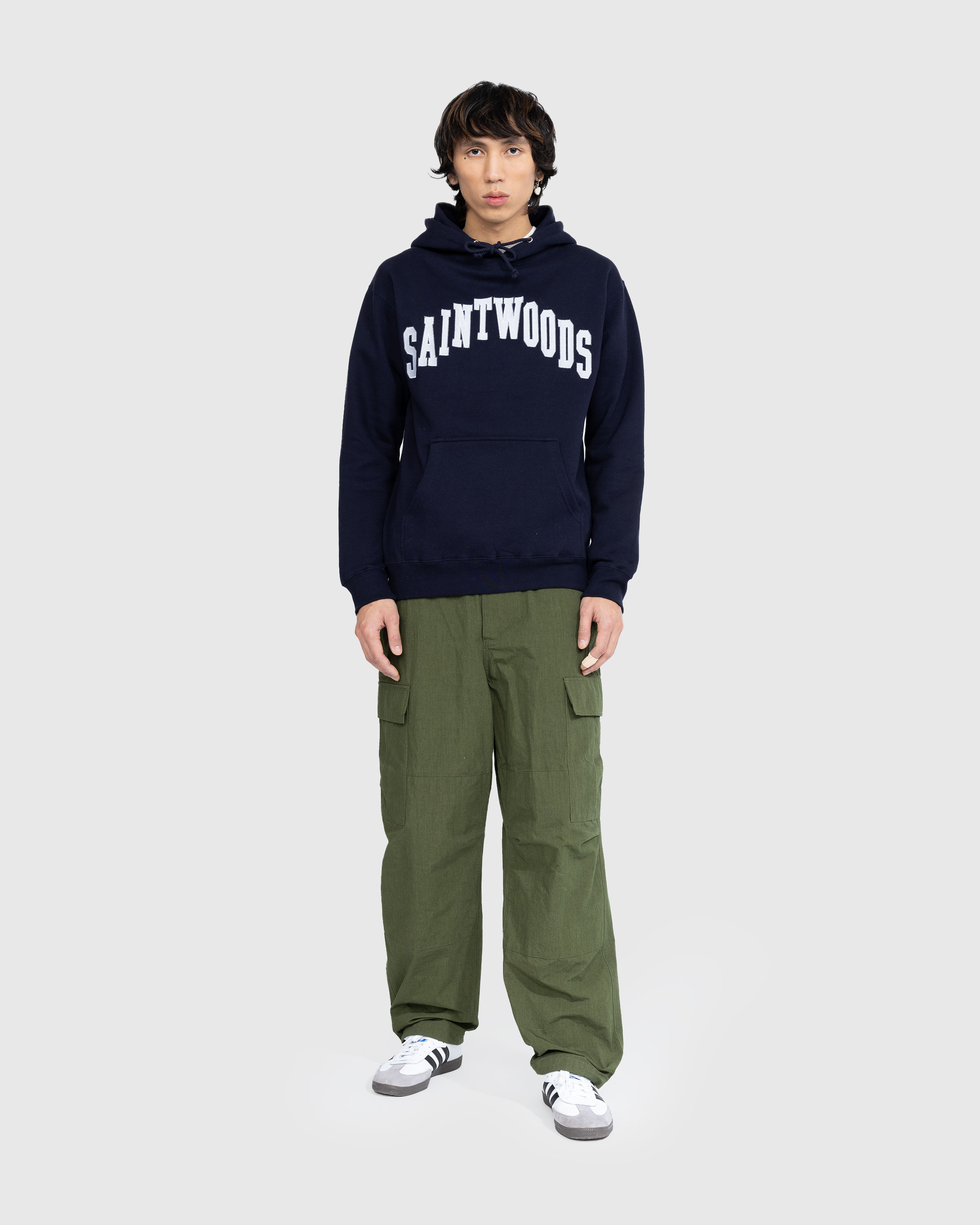 Saintwoods - Arch Hoodie Navy - Clothing - Blue - Image 3