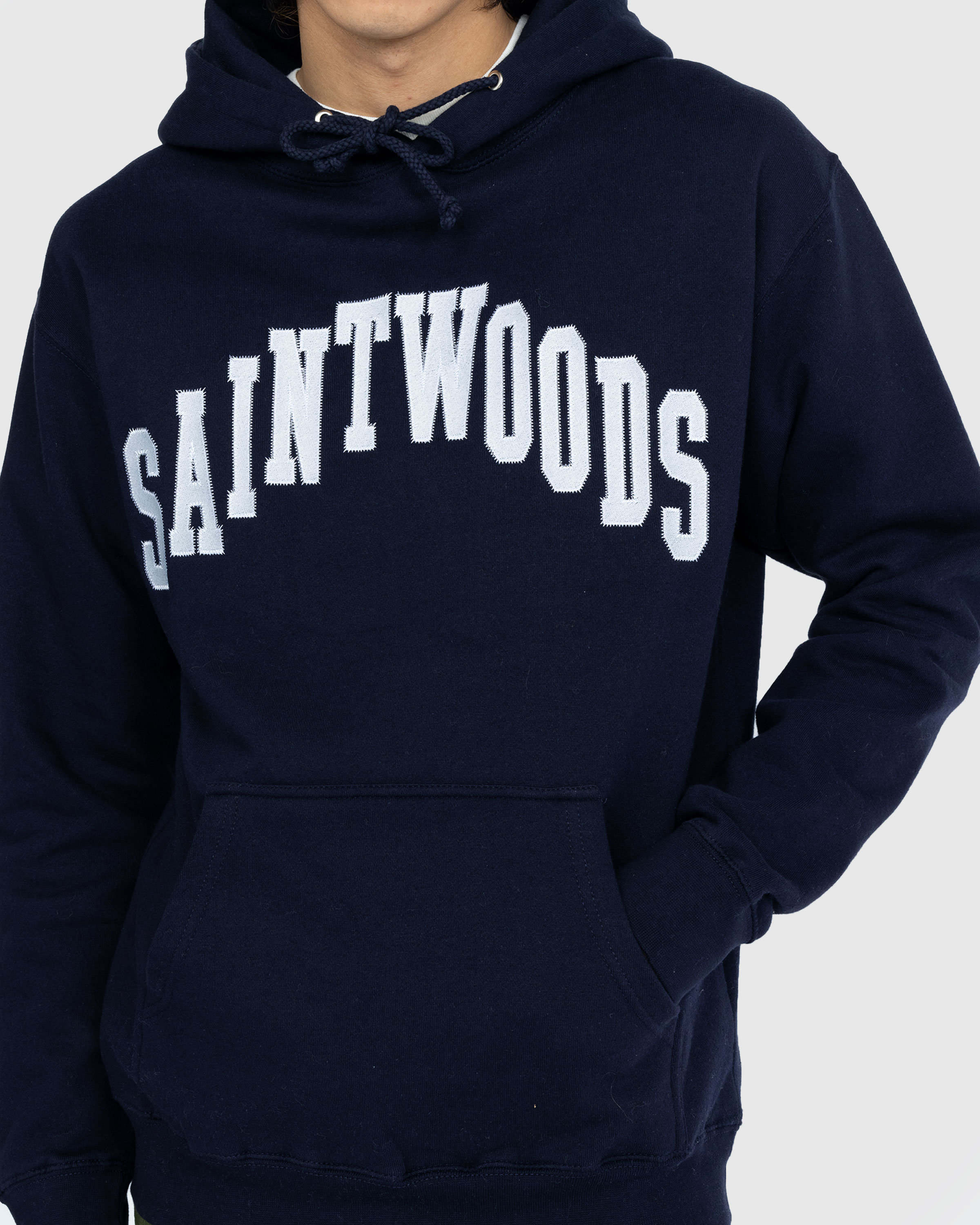 Saintwoods - Arch Hoodie Navy - Clothing - Blue - Image 5