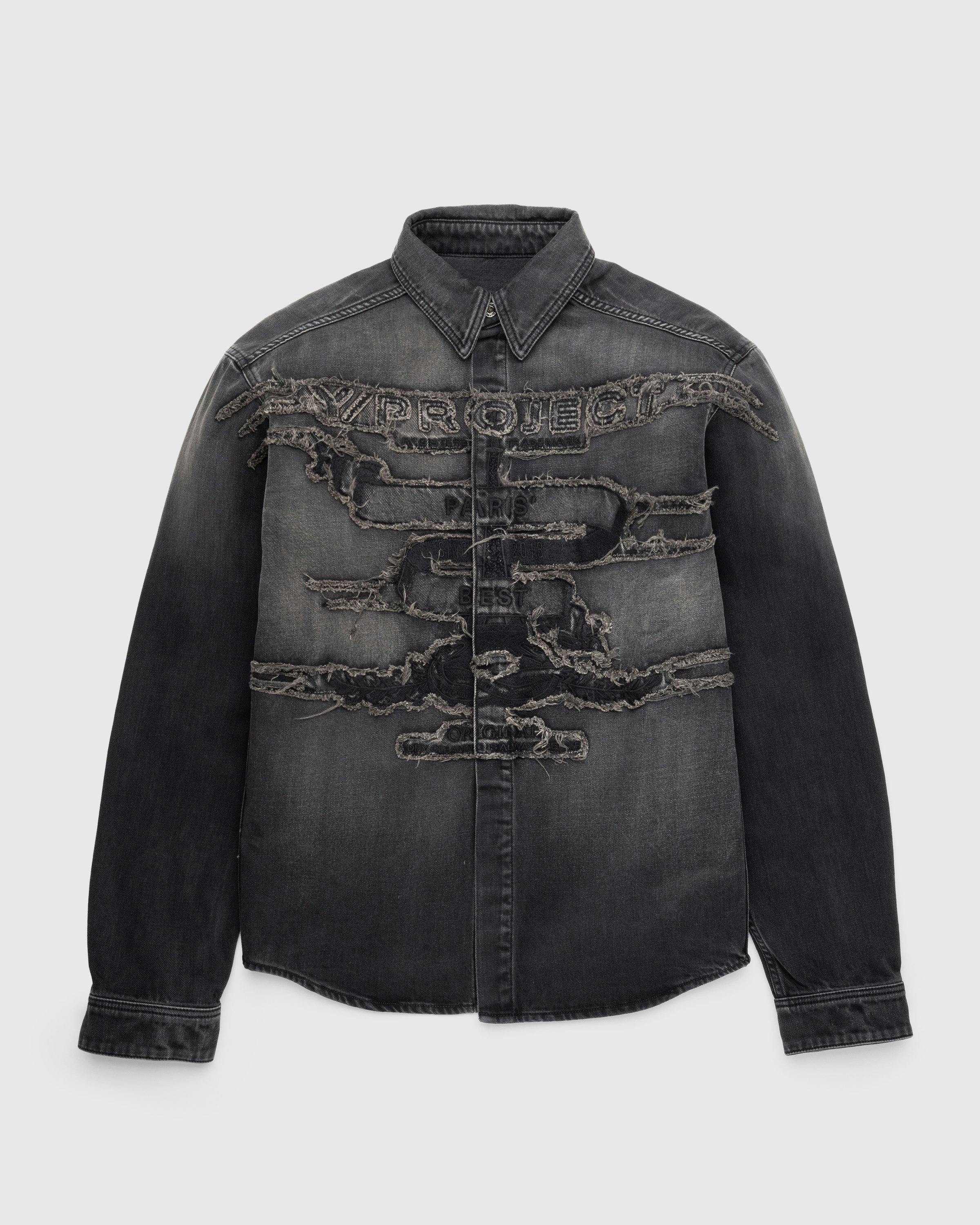 Y/Project - PARIS' BEST PATCH DENIM SHIRT - Clothing - Black - Image 1