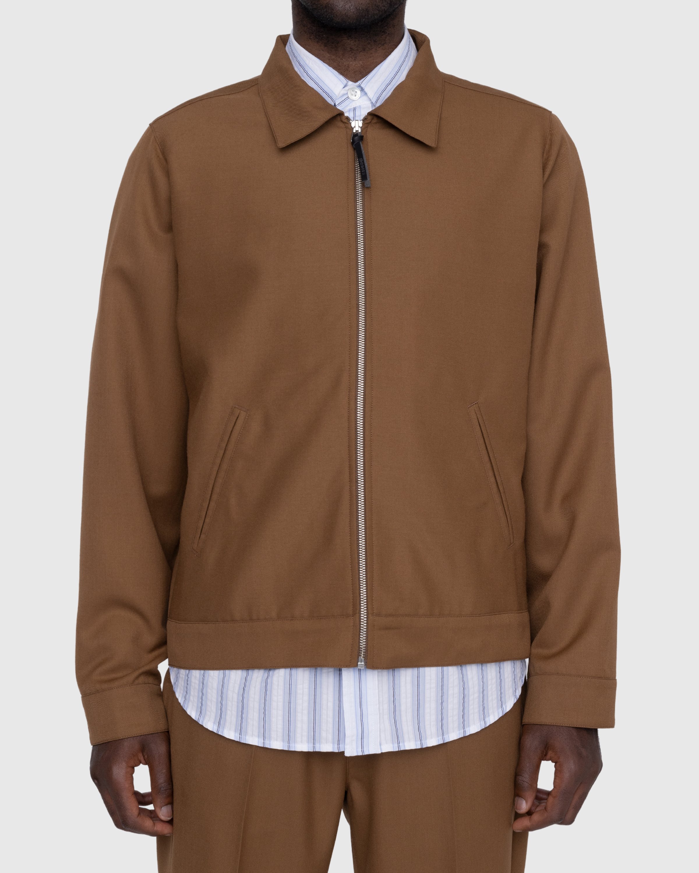 Highsnobiety - Wool Blend Garage Jacket Brown - Clothing - Brown - Image 2