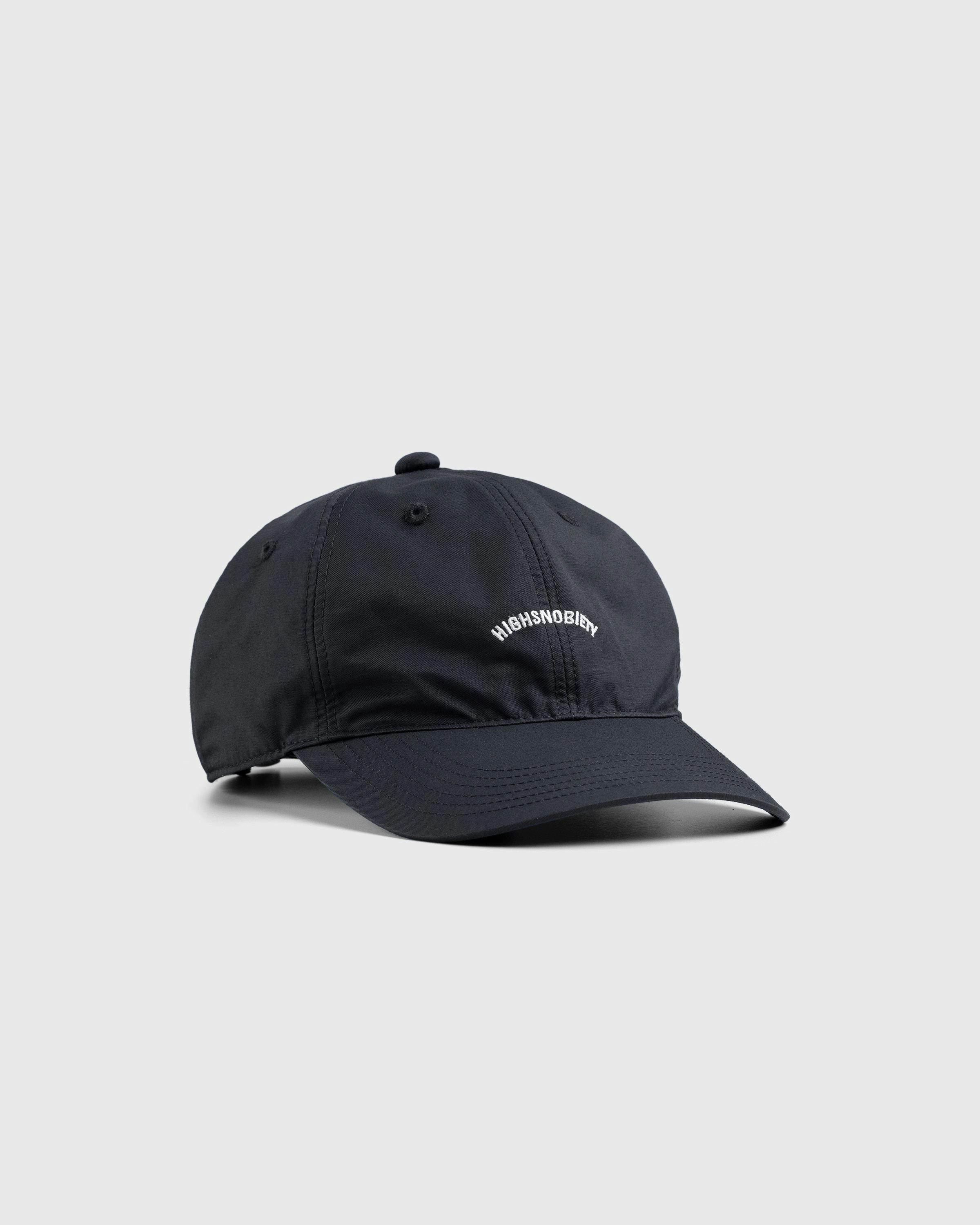 Highsnobiety - Brushed Nylon Logo Cap Black - Accessories - Black - Image 1