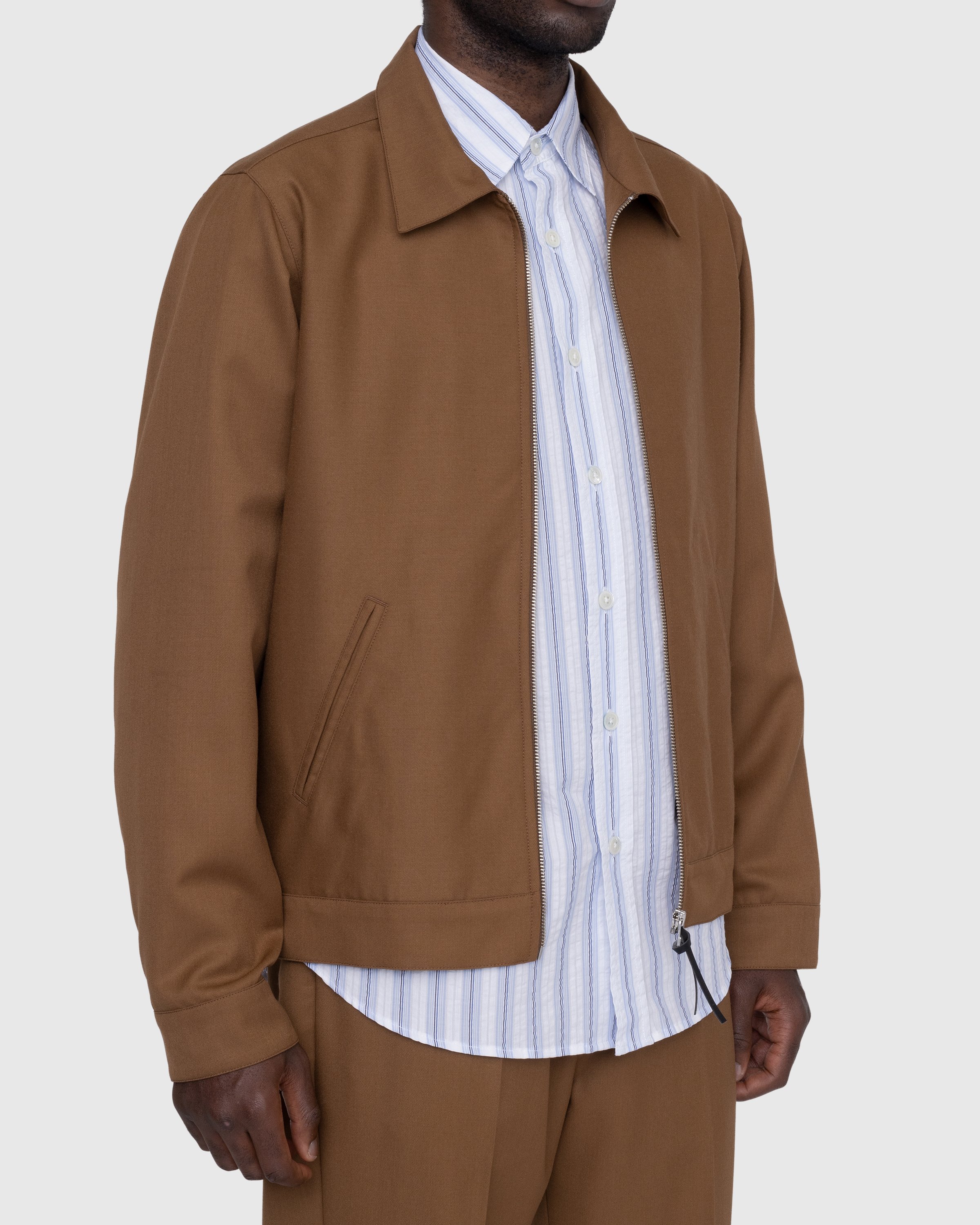 Highsnobiety - Wool Blend Garage Jacket Brown - Clothing - Brown - Image 5