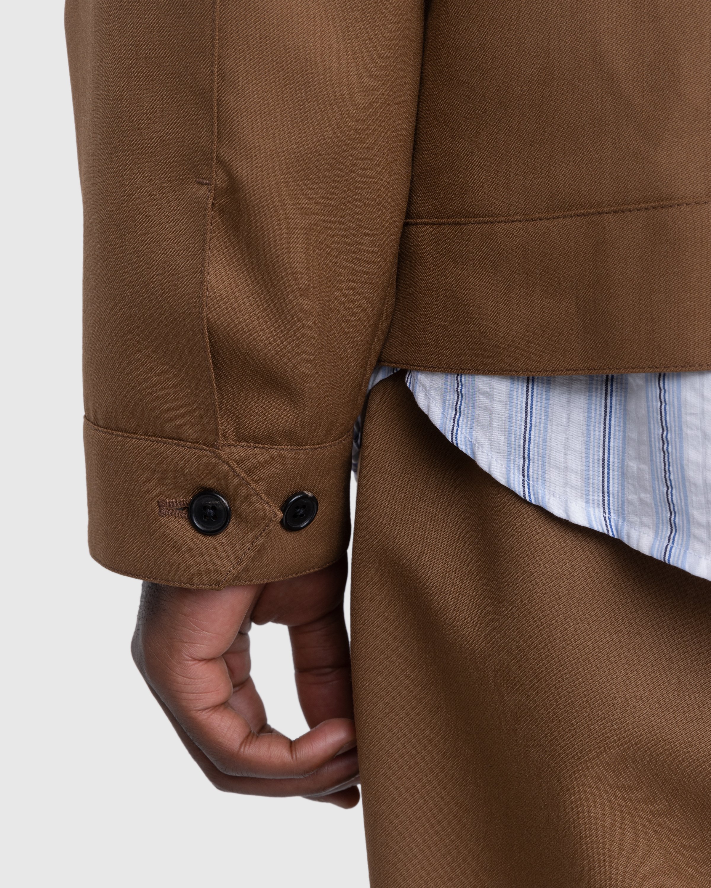 Highsnobiety - Wool Blend Garage Jacket Brown - Clothing - Brown - Image 7