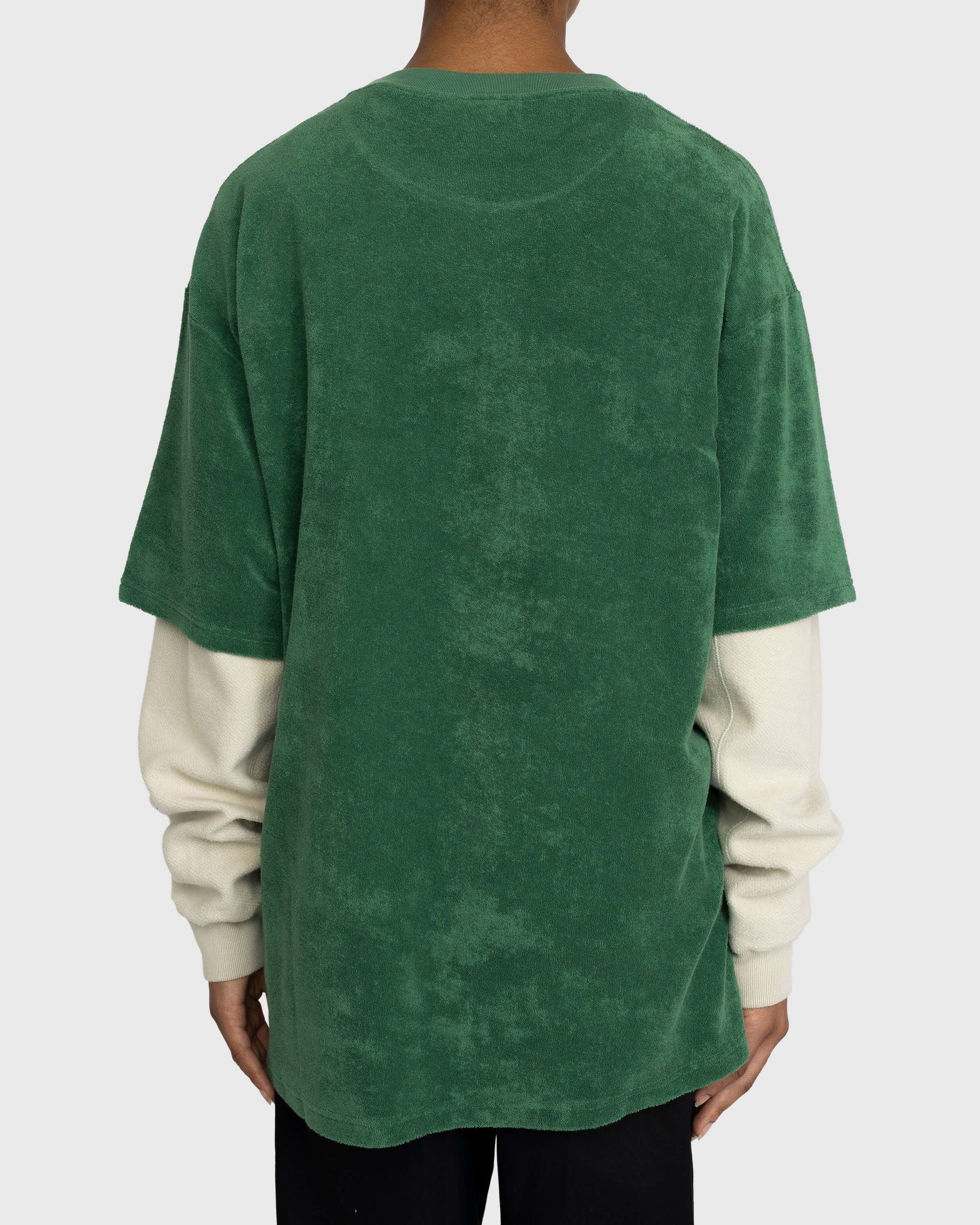 Highsnobiety - HS Logo Reverse Terry T-Shirt Green - Clothing - Green - Image 4