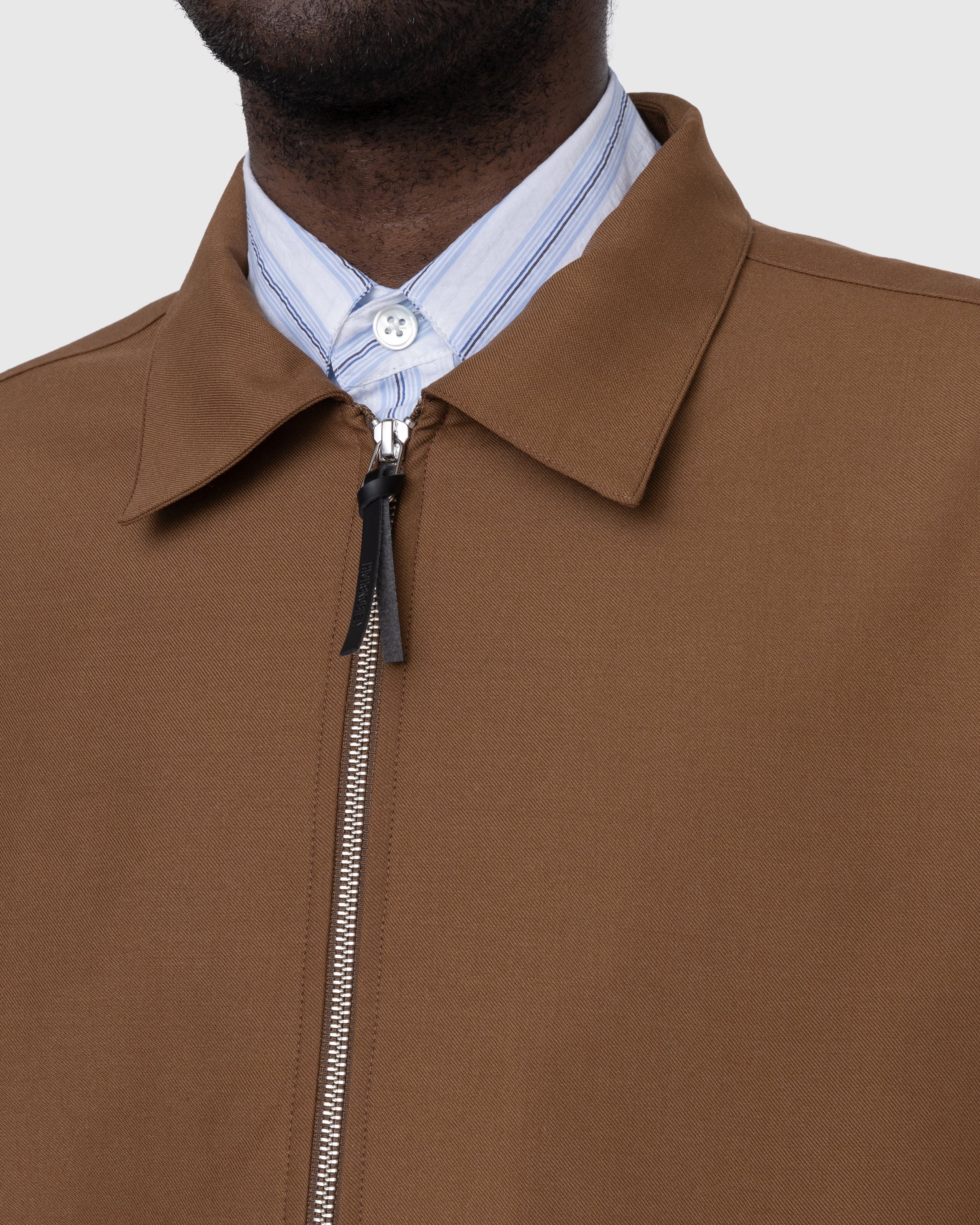 Highsnobiety - Wool Blend Garage Jacket Brown - Clothing - Brown - Image 8