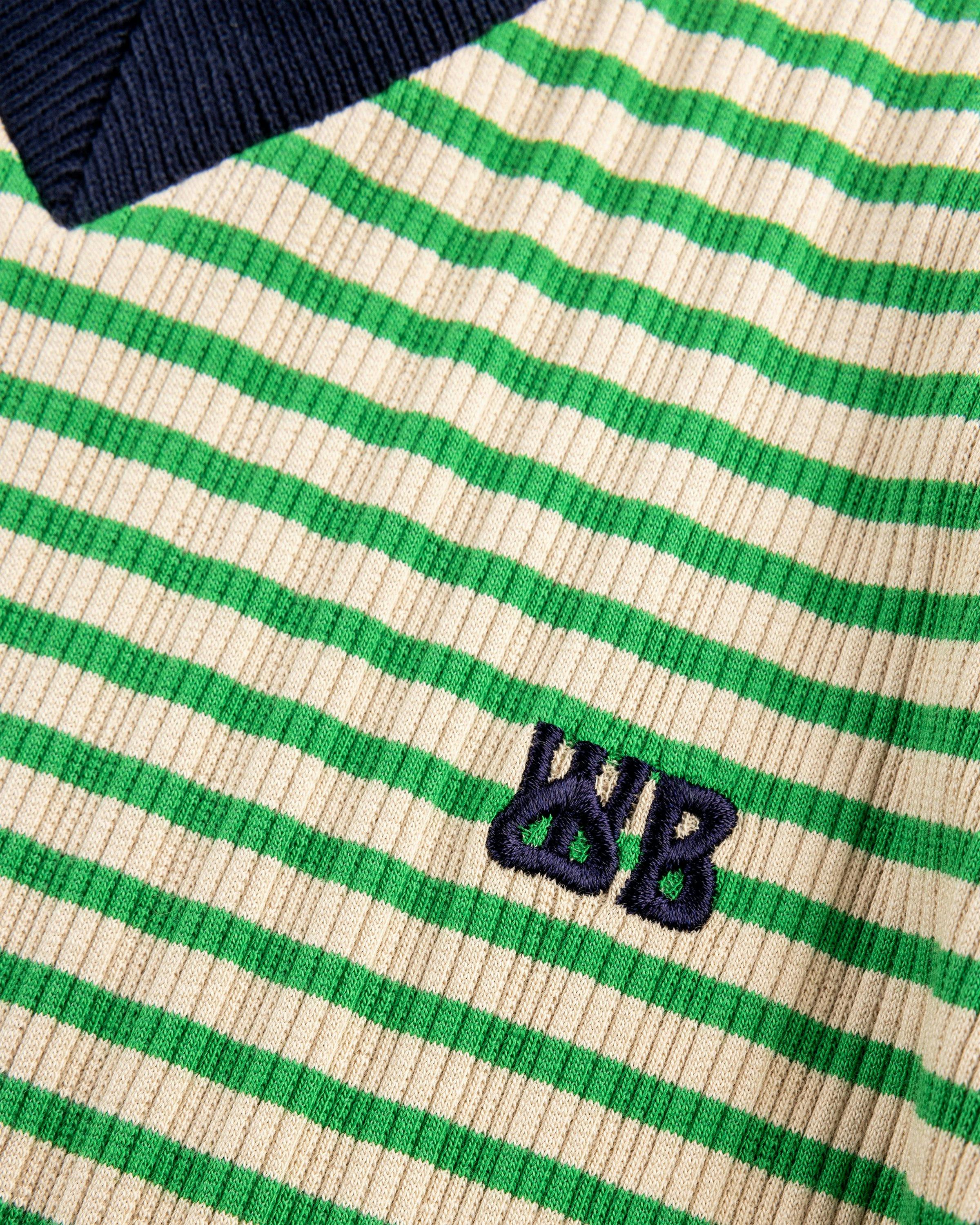 Wales Bonner - Polo Striped Green - Clothing - Green - Image 7