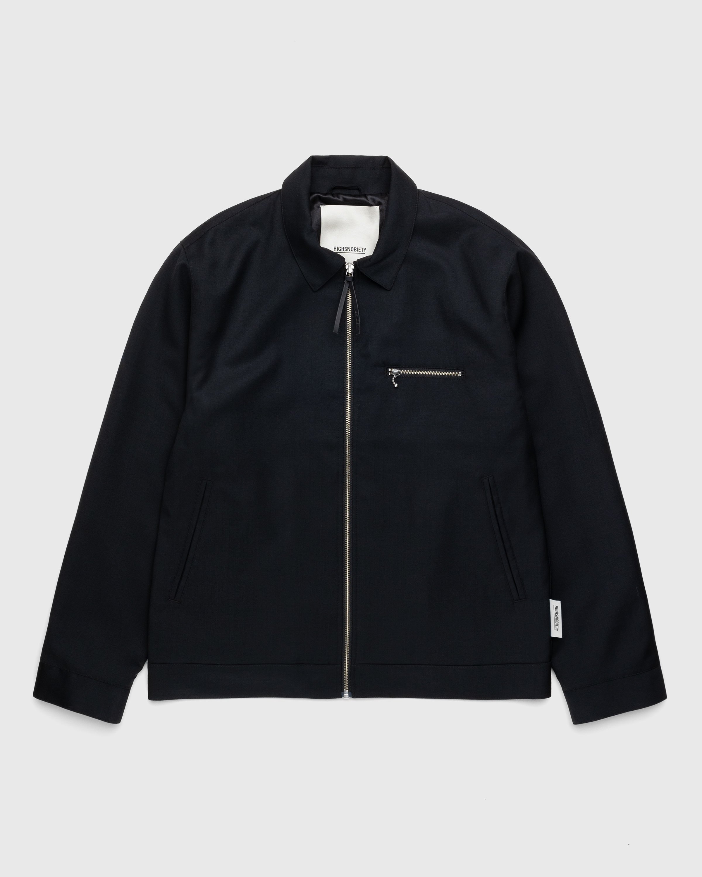 Highsnobiety - Tropical Wool Zip Jacket Black - Clothing - Black - Image 1