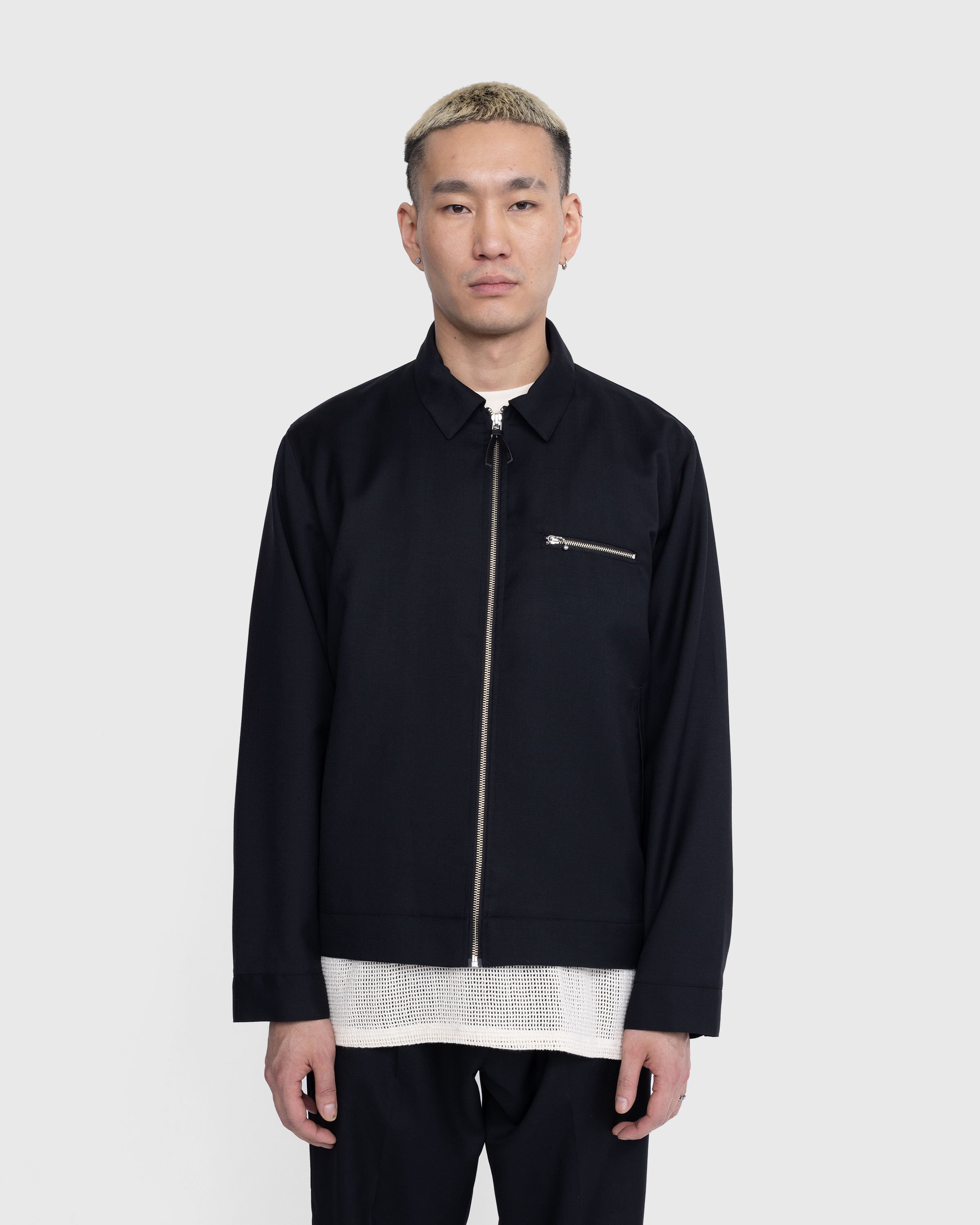 Highsnobiety - Tropical Wool Zip Jacket Black - Clothing - Black - Image 4