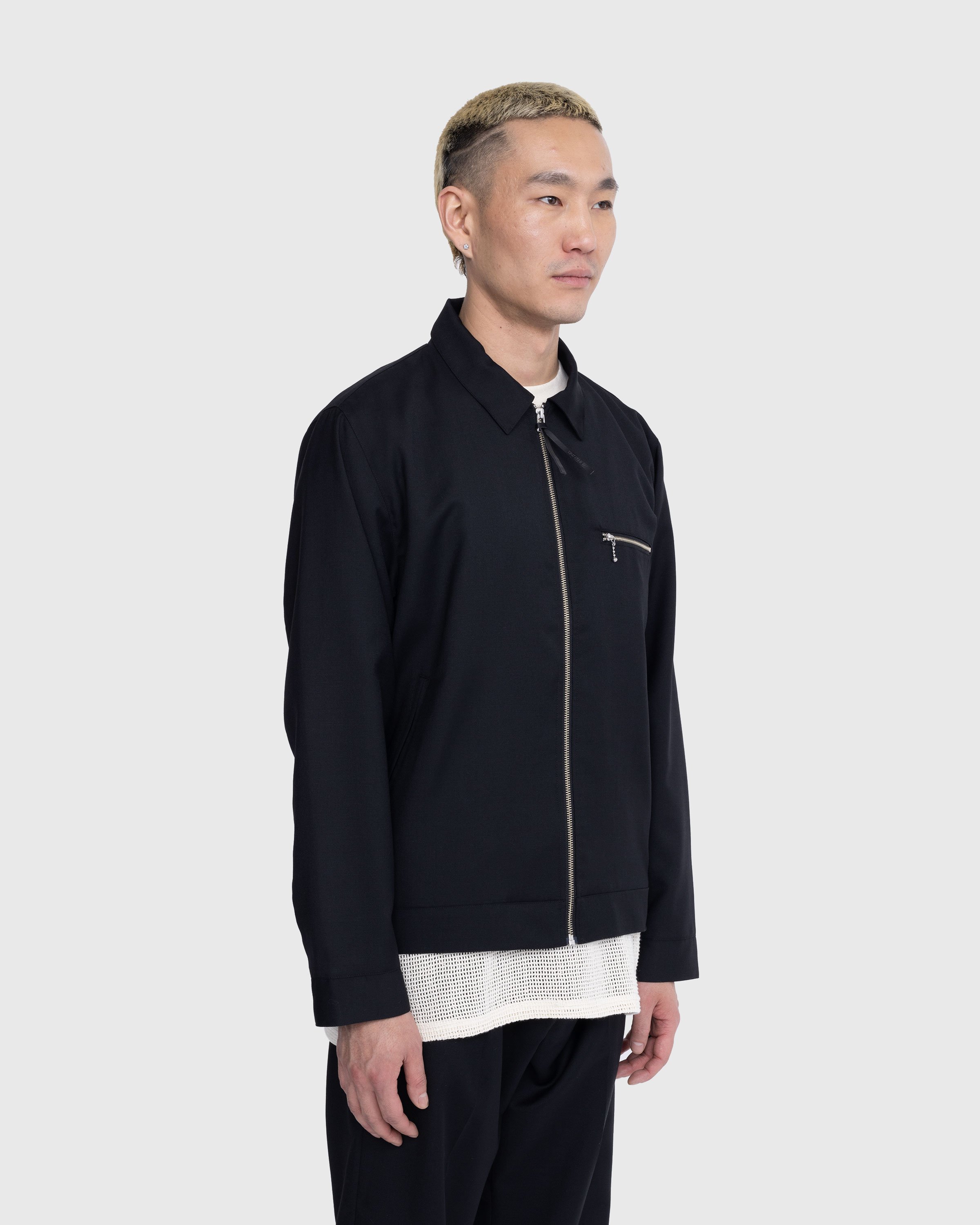 Highsnobiety - Tropical Wool Zip Jacket Black - Clothing - Black - Image 6
