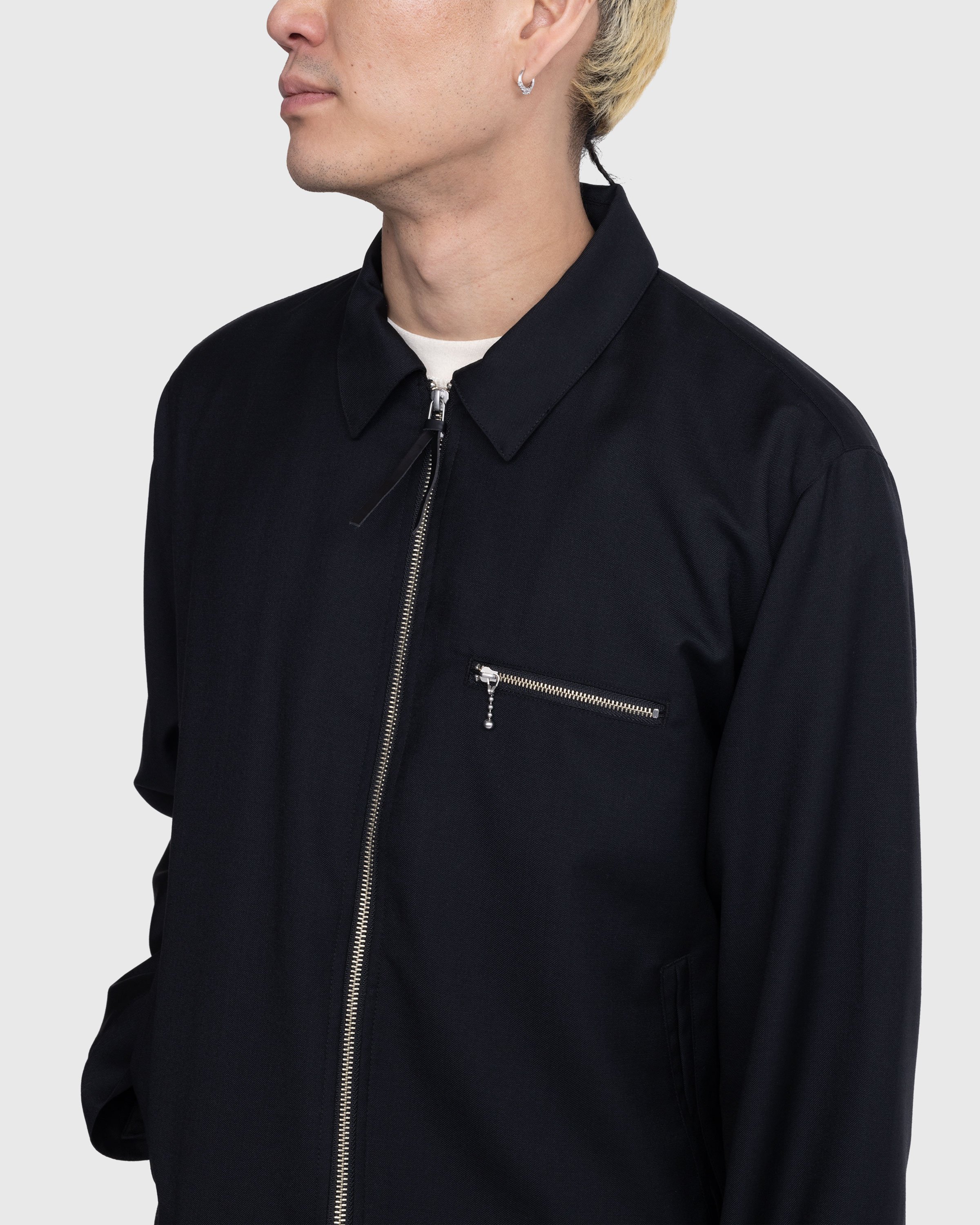Highsnobiety - Tropical Wool Zip Jacket Black - Clothing - Black - Image 7