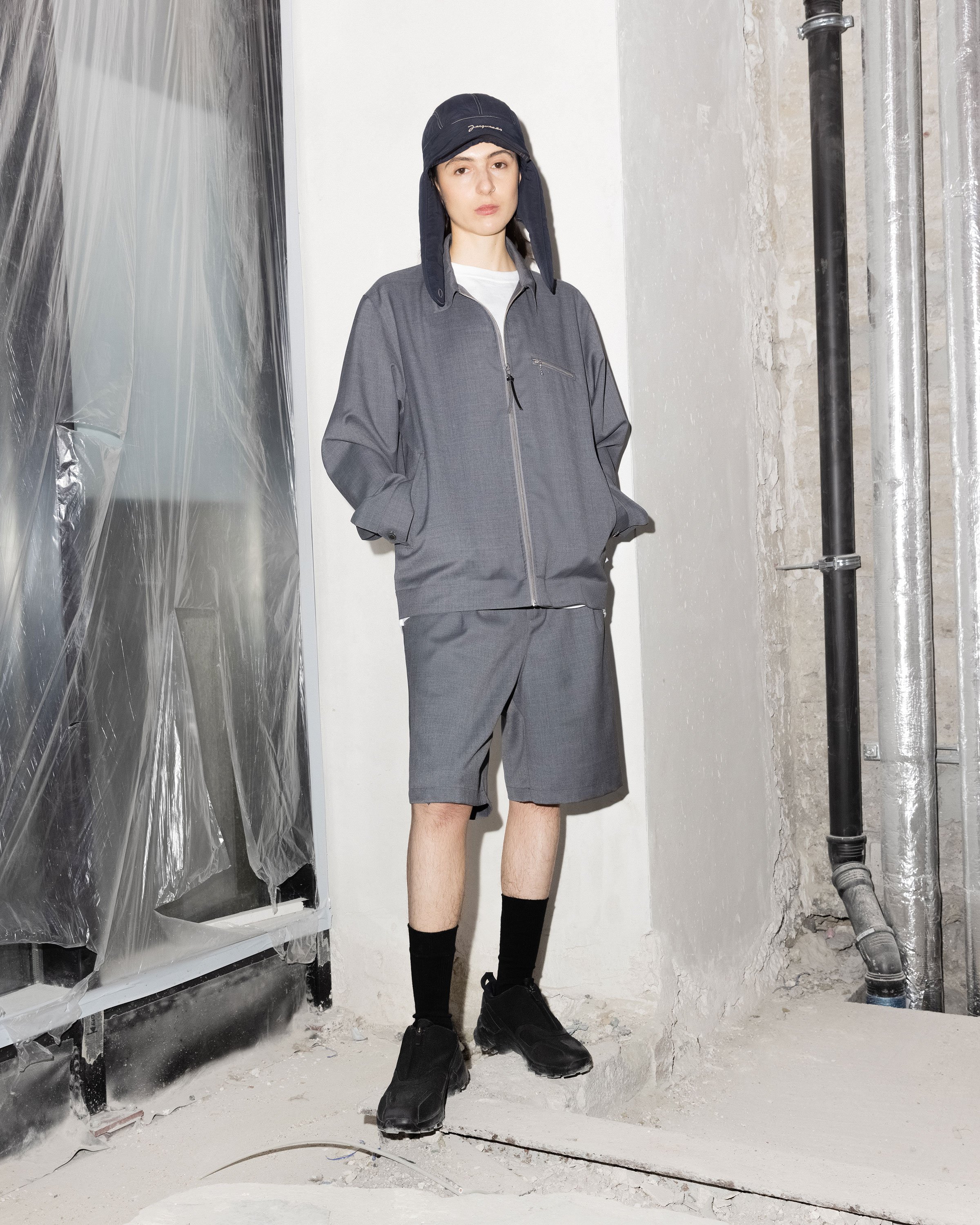 Highsnobiety - Tropical Wool Elastic Shorts Grey - Clothing - Grey - Image 2