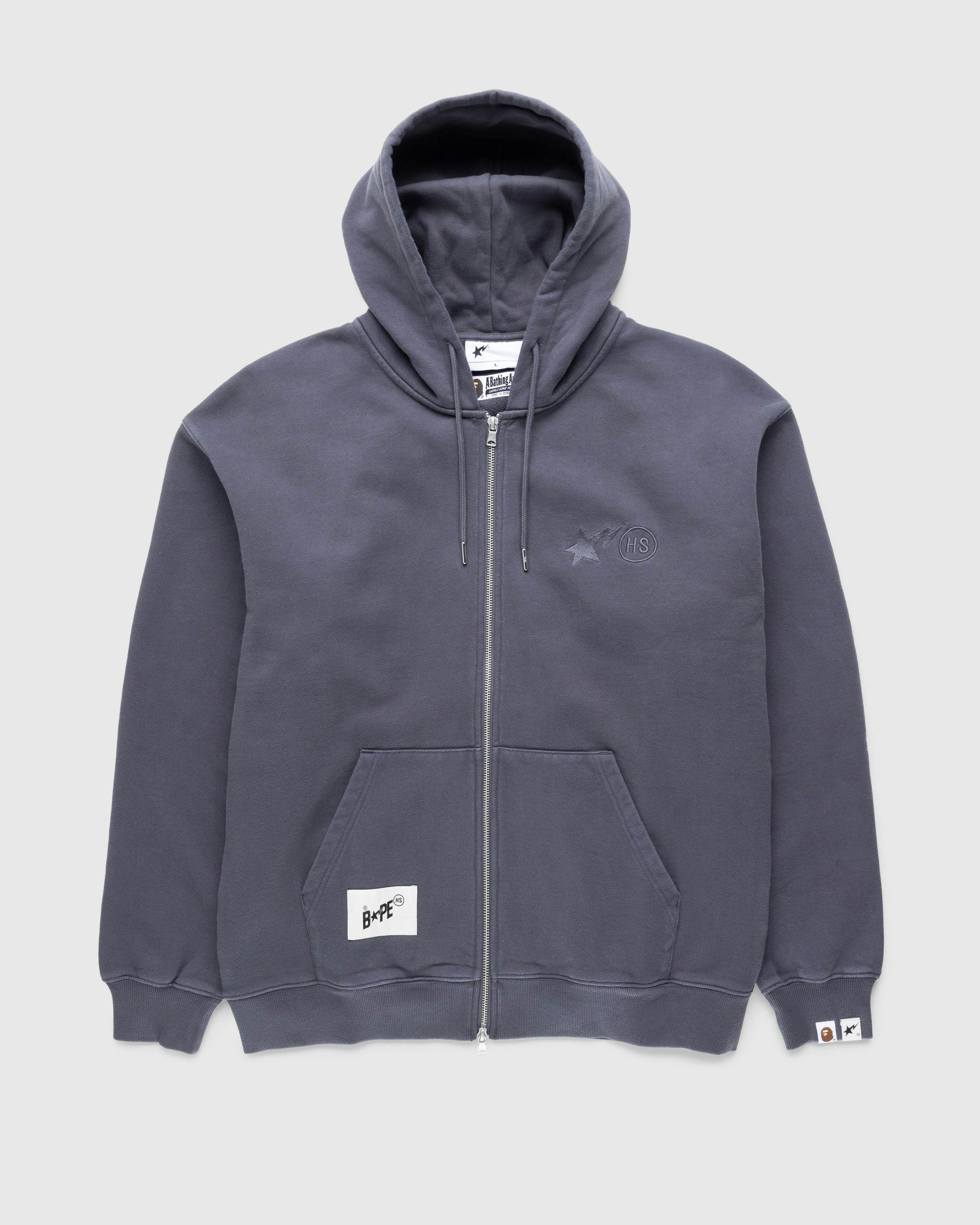 BAPE x Highsnobiety - Heavy Washed Zip Hoodie Charcoal - Clothing - Grey - Image 1