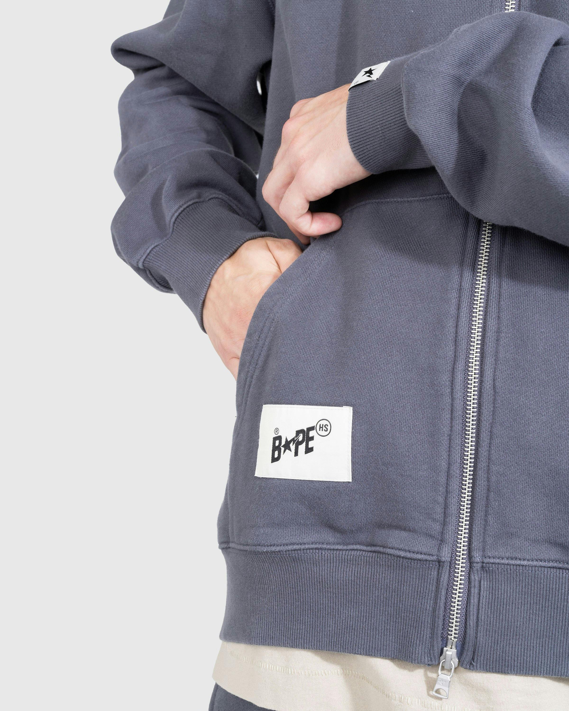 BAPE x Highsnobiety - Heavy Washed Zip Hoodie Charcoal - Clothing - Grey - Image 4