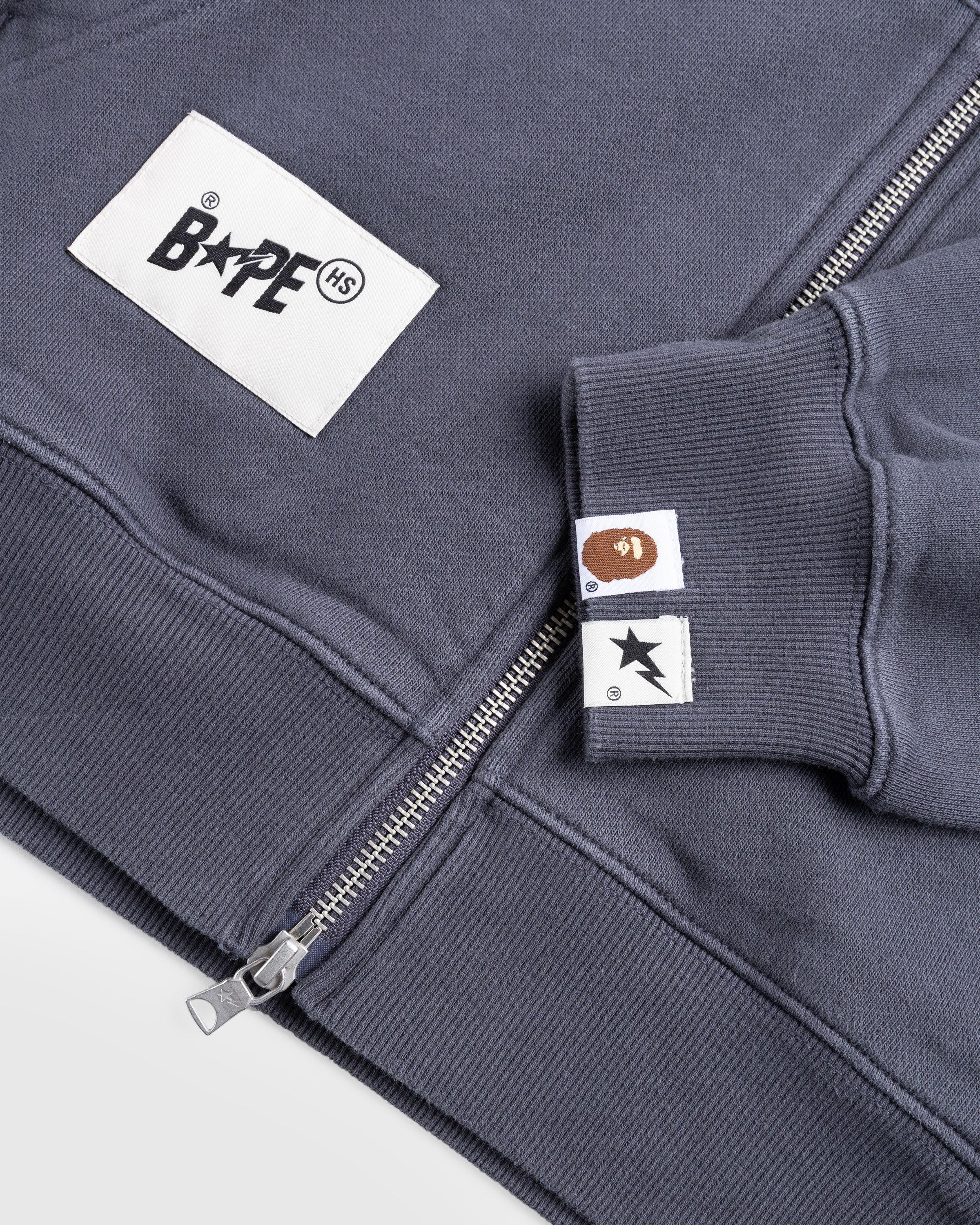BAPE x Highsnobiety - Heavy Washed Zip Hoodie Charcoal - Clothing - Grey - Image 6