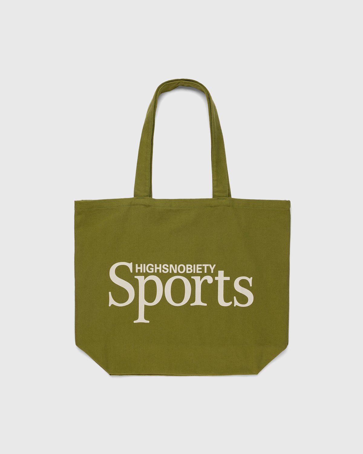 Highsnobiety - HS Sports Logo Tote Bag Green/Khaki - Accessories - Green - Image 1