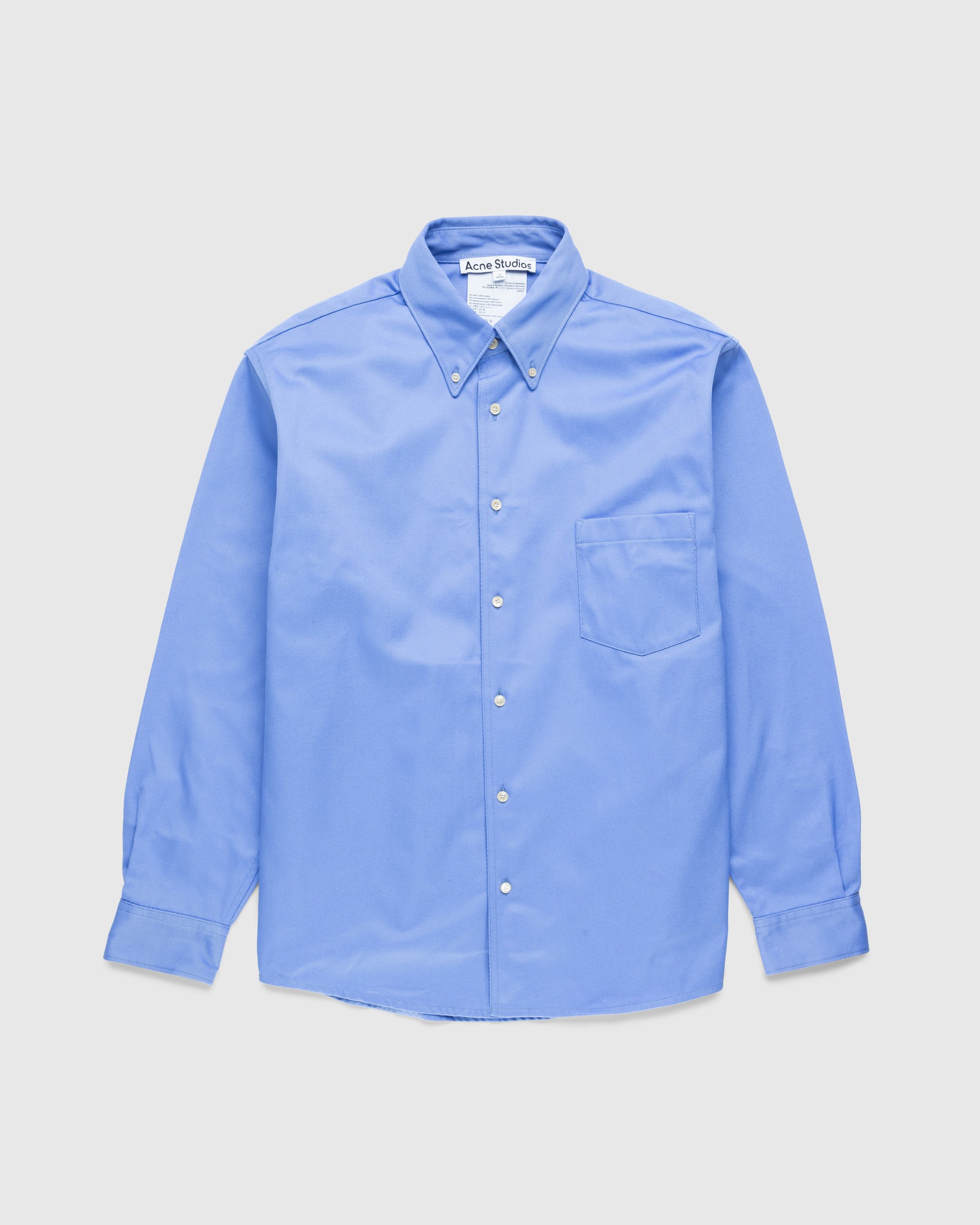Acne Studios - Button-Up Overshirt Cornflower Blue - Clothing - Blue - Image 1