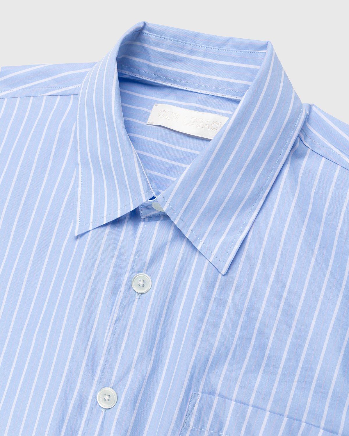 Our Legacy - Borrowed Shirt Blue/Rose Olden Stripe - Clothing - Blue - Image 4