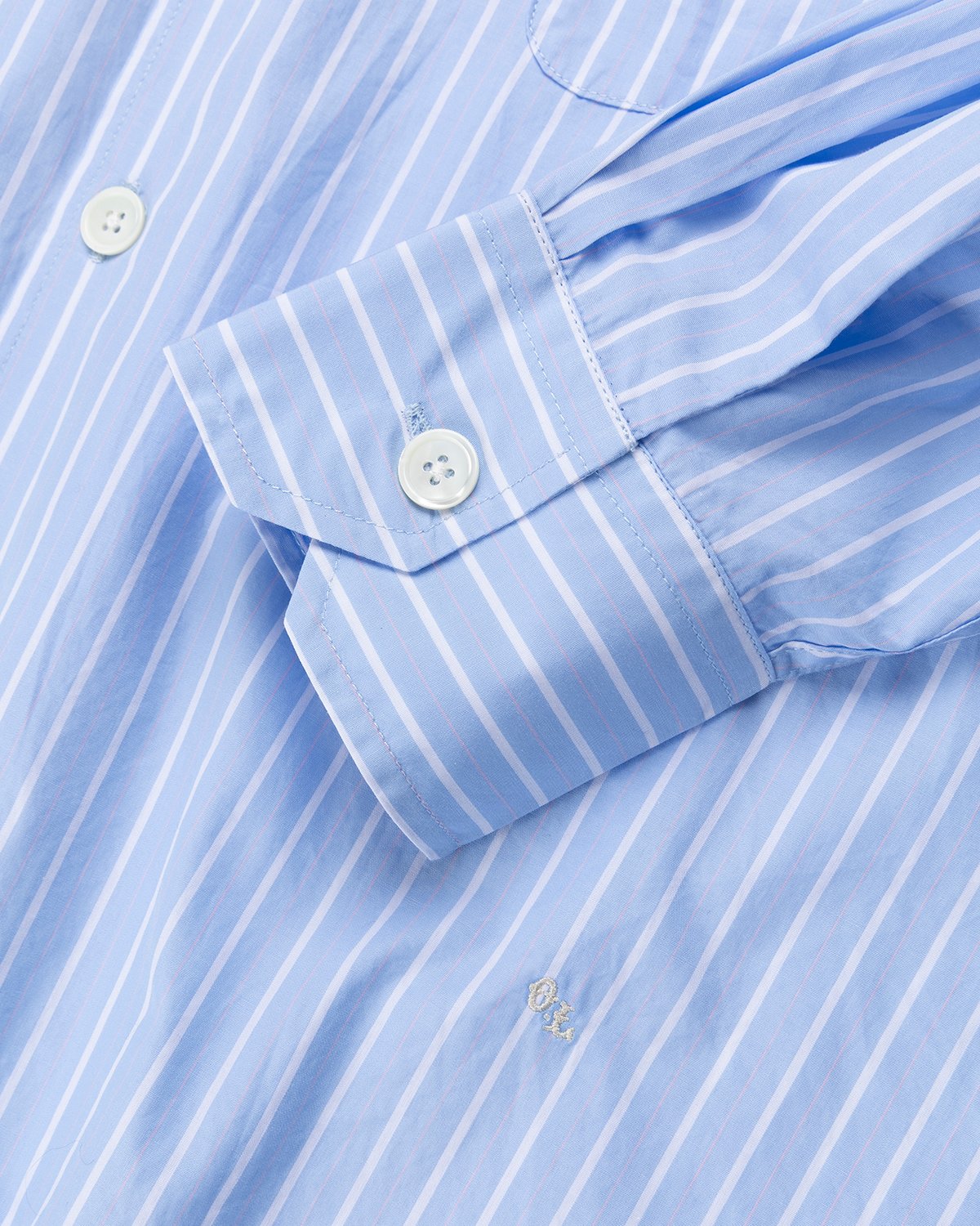 Our Legacy - Borrowed Shirt Blue/Rose Olden Stripe - Clothing - Blue - Image 6