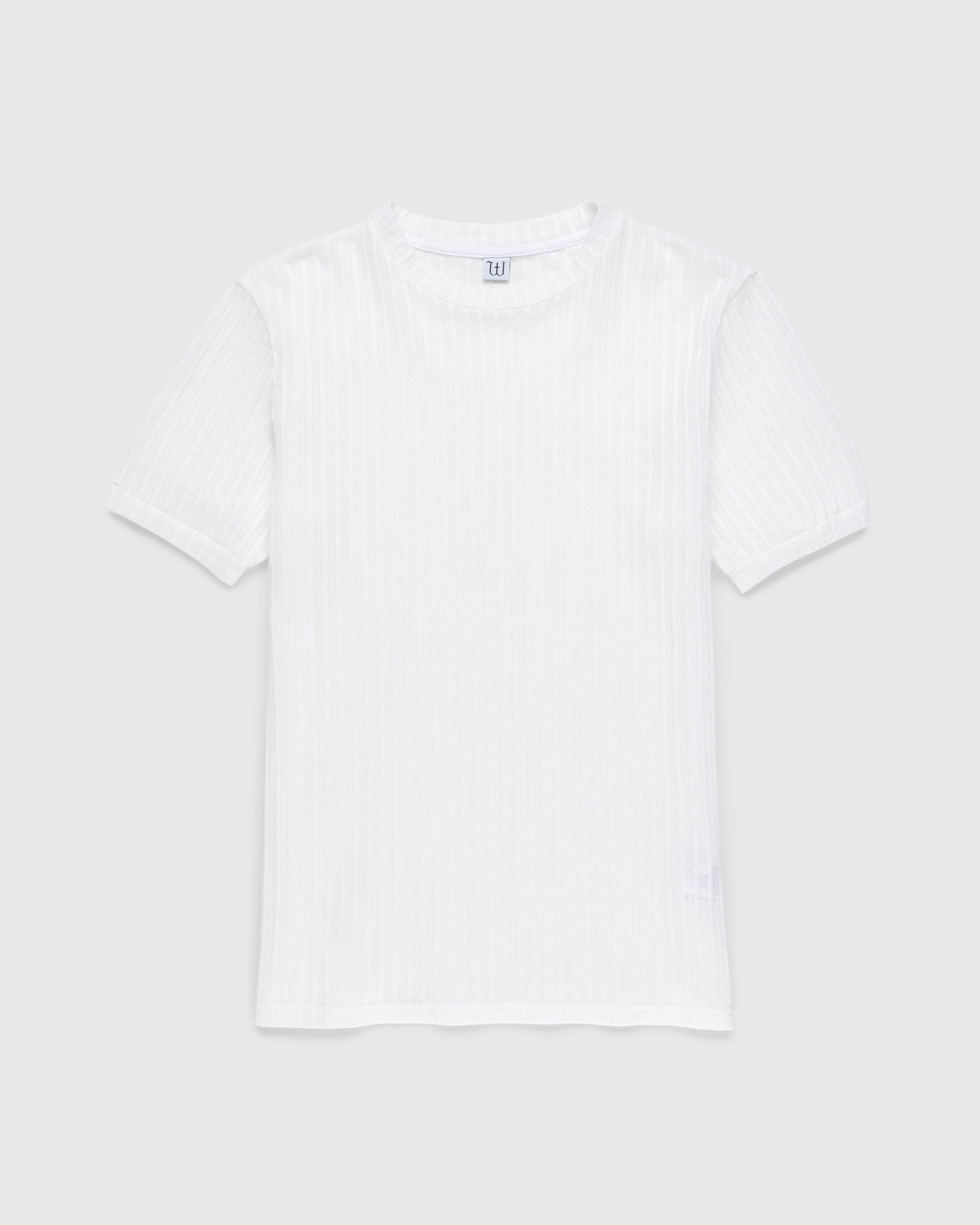 Winnie New York - Pinstripe Tee Ivory - Clothing - Beige - Image 1