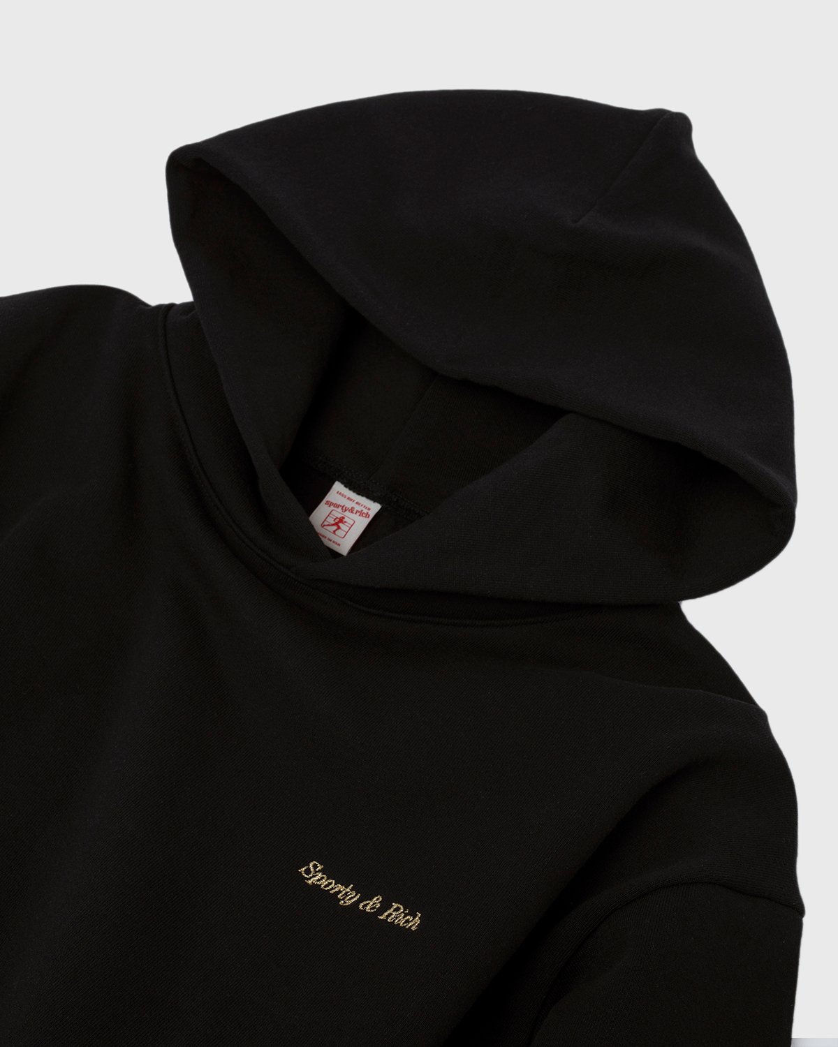 Sporty and Rich - Classic Logo Hoodie Black - Clothing - Black - Image 3