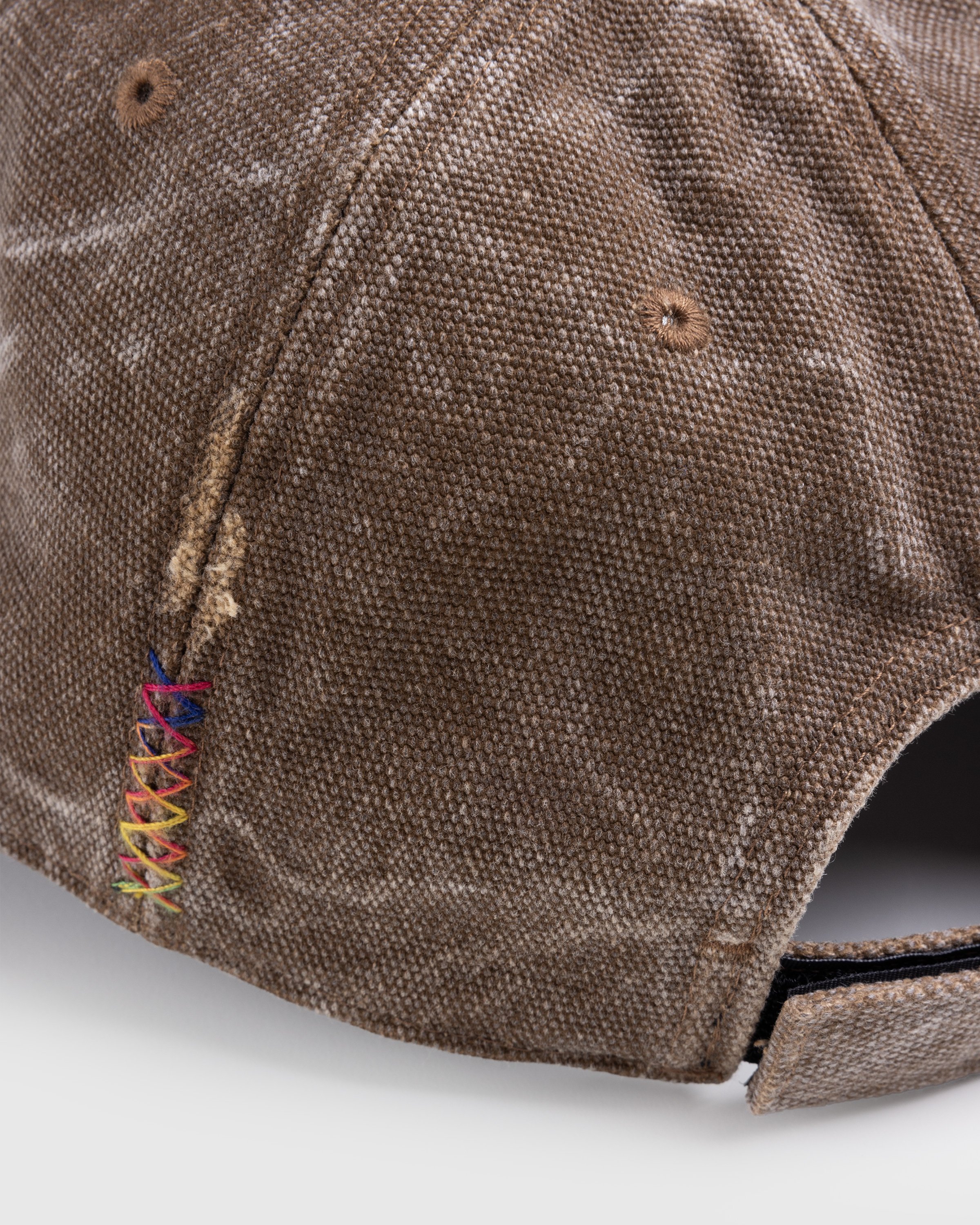 Acne Studios - Leather Face Patch Cap Toffee Brown - Accessories - Brown - Image 4
