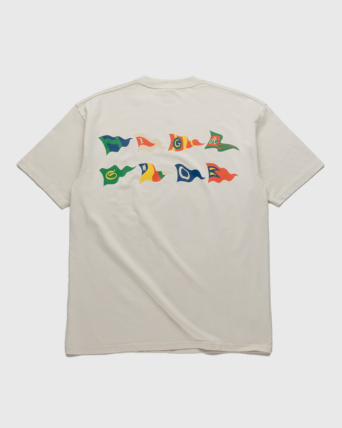 Highsnobiety - Flags T-Shirt Eggshell - Clothing - Beige - Image 1