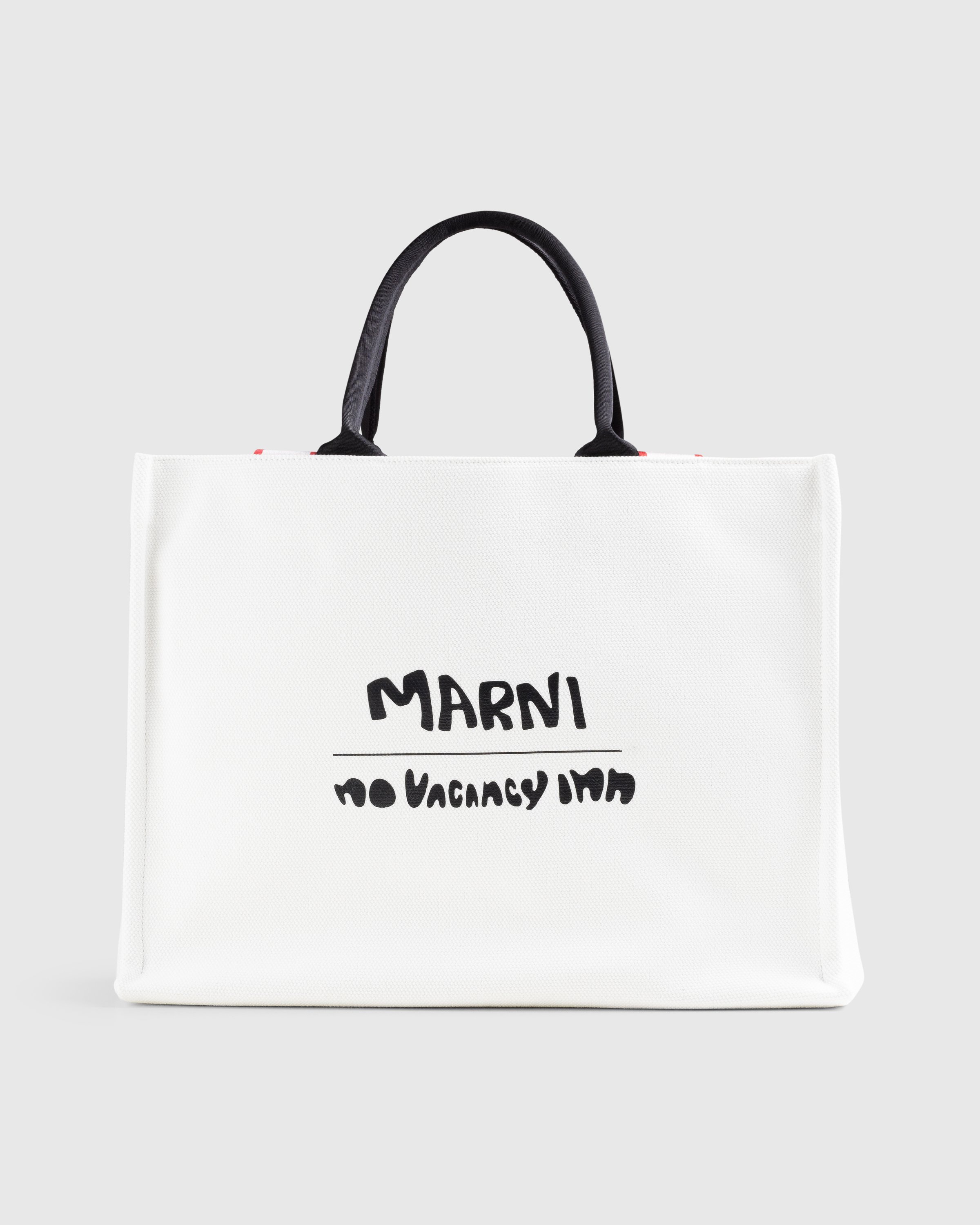 Marni x No Vacancy Inn - Bey Tote Bag Shell/Black - Accessories - White - Image 1