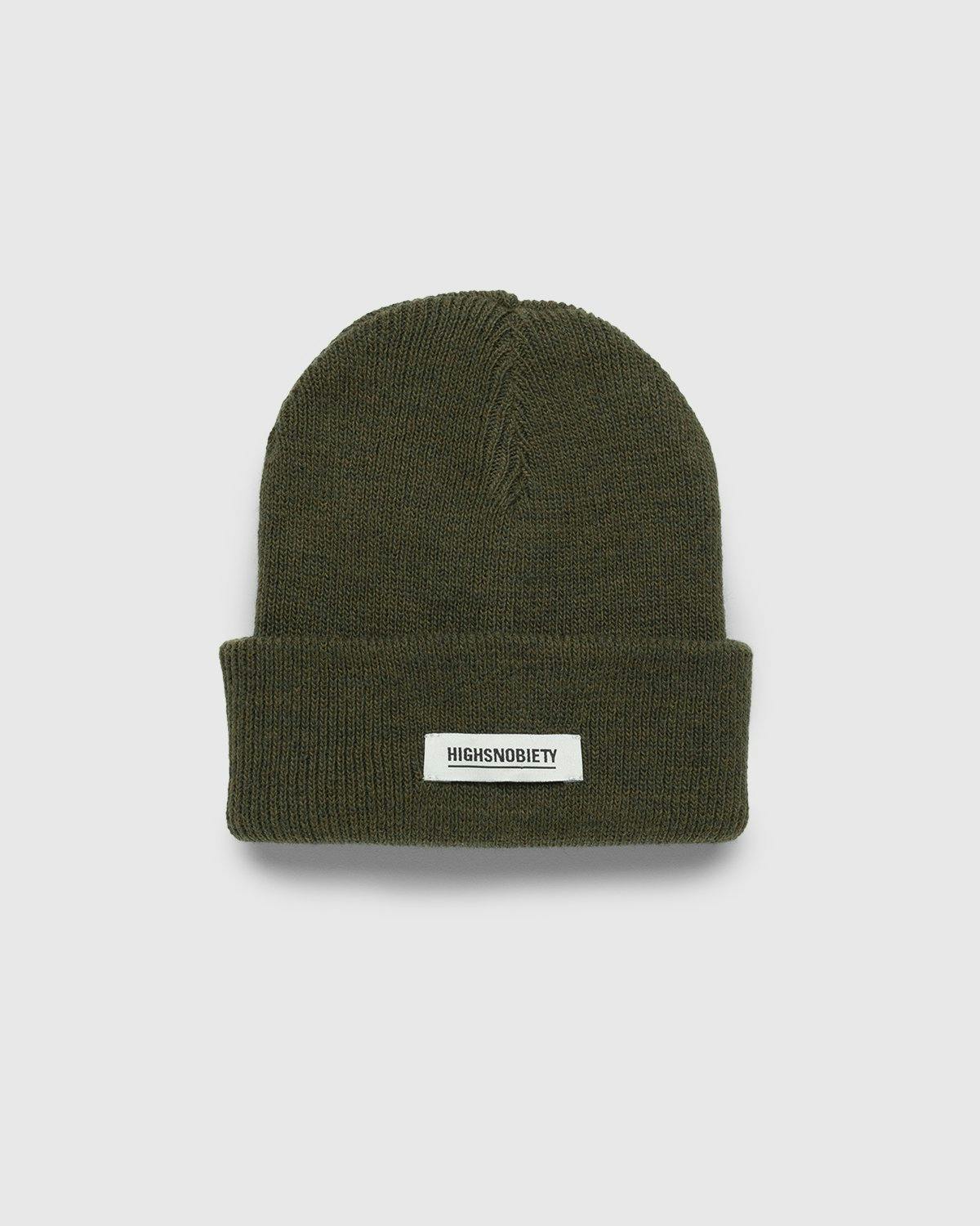 Highsnobiety - Watch Logo Staples Beanie Mulch - Accessories - Beige - Image 1