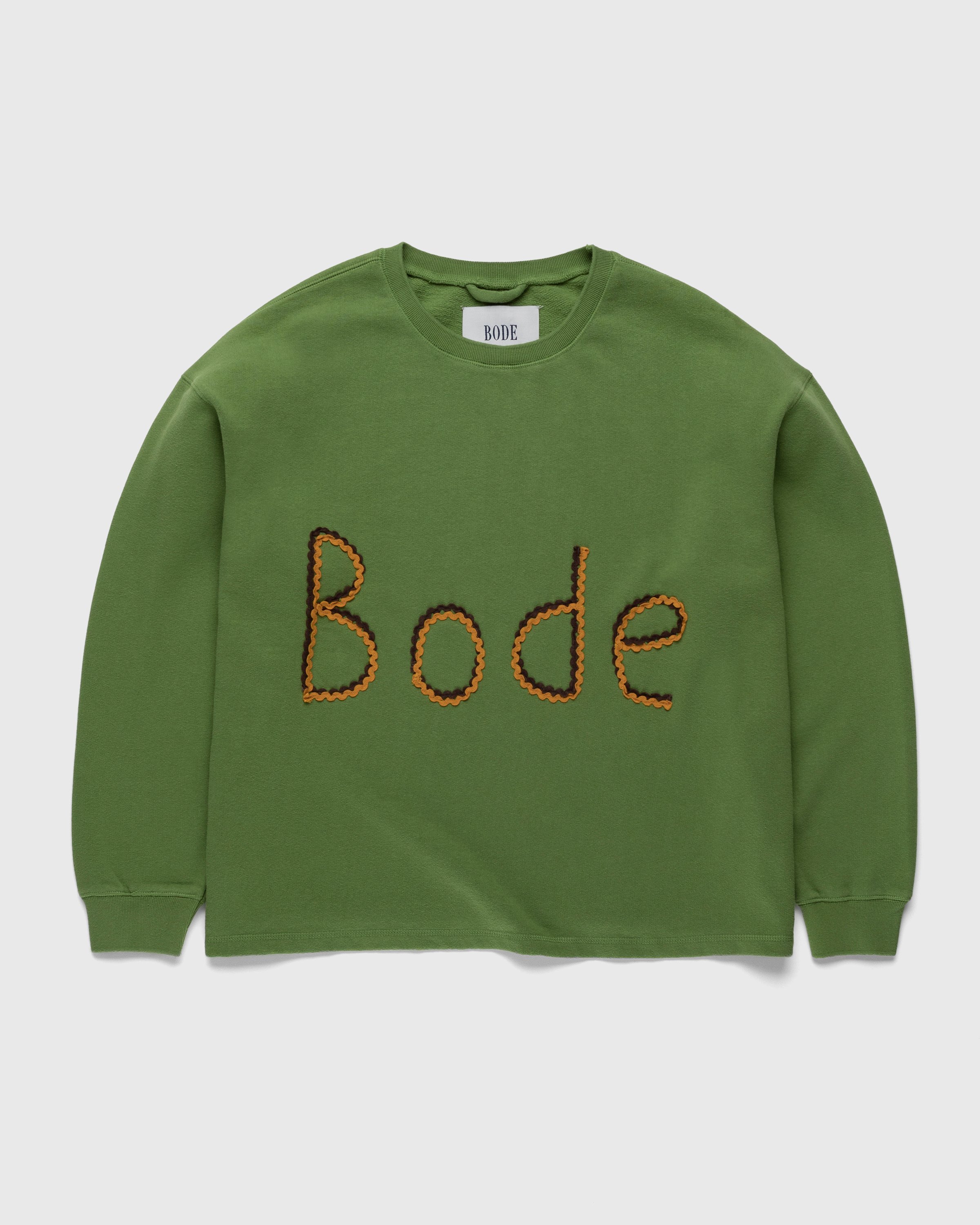 Bode - Rickrack Logo Crewneck Green - Clothing - Green - Image 1