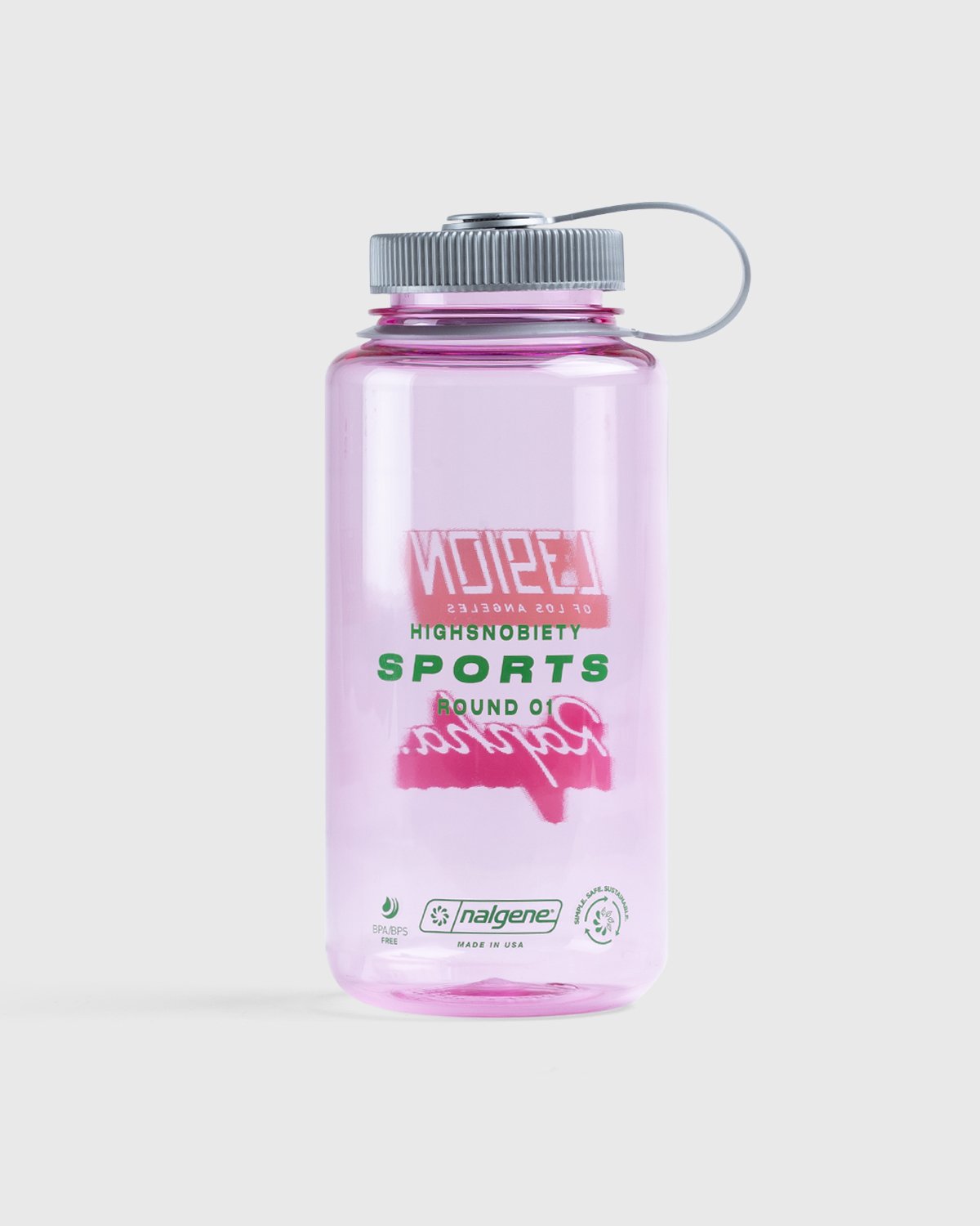 Rapha x L39ION of LA x Highsnobiety - HS Sports Nalgene Bottle Grey - Lifestyle - Pink - Image 1