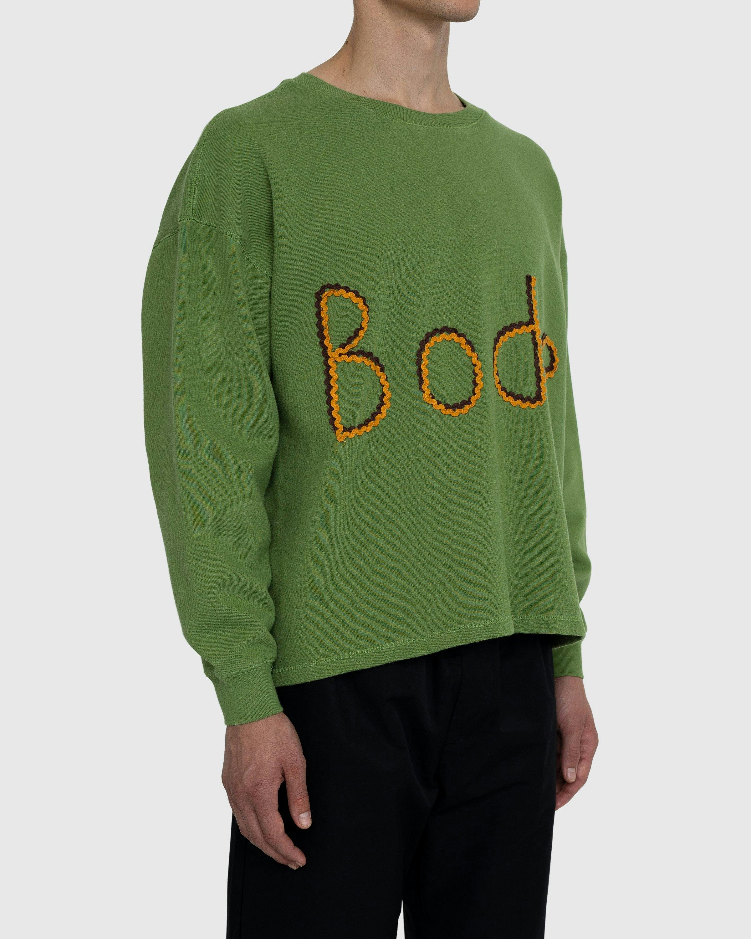 Bode Rickrack Logo Crewneck Green Highsnobiety Shop