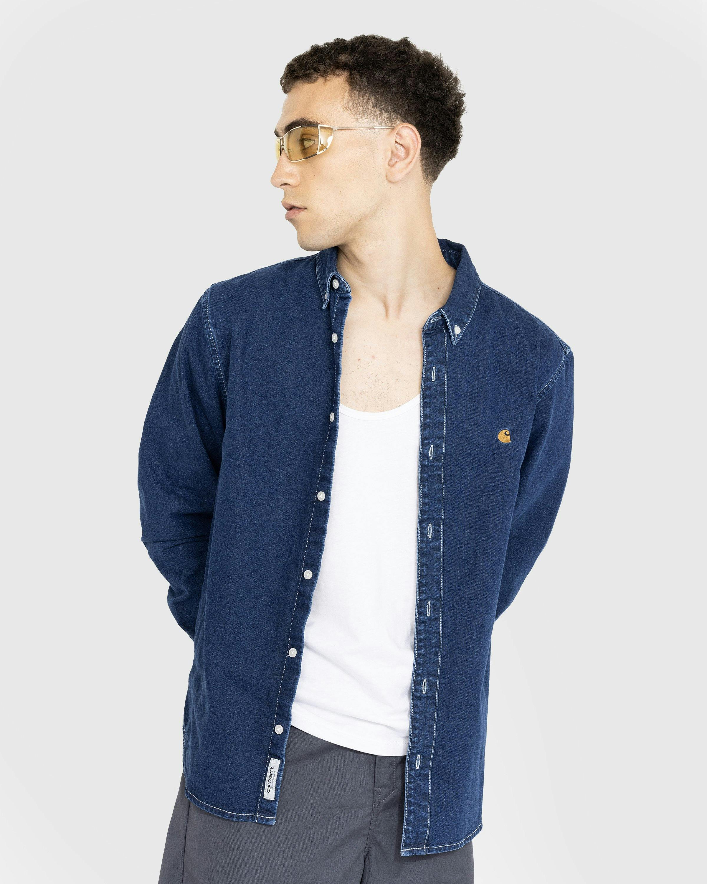 Carhartt WIP - Weldon Denim Shirt Stonewashed Blue - Clothing - Blue - Image 2