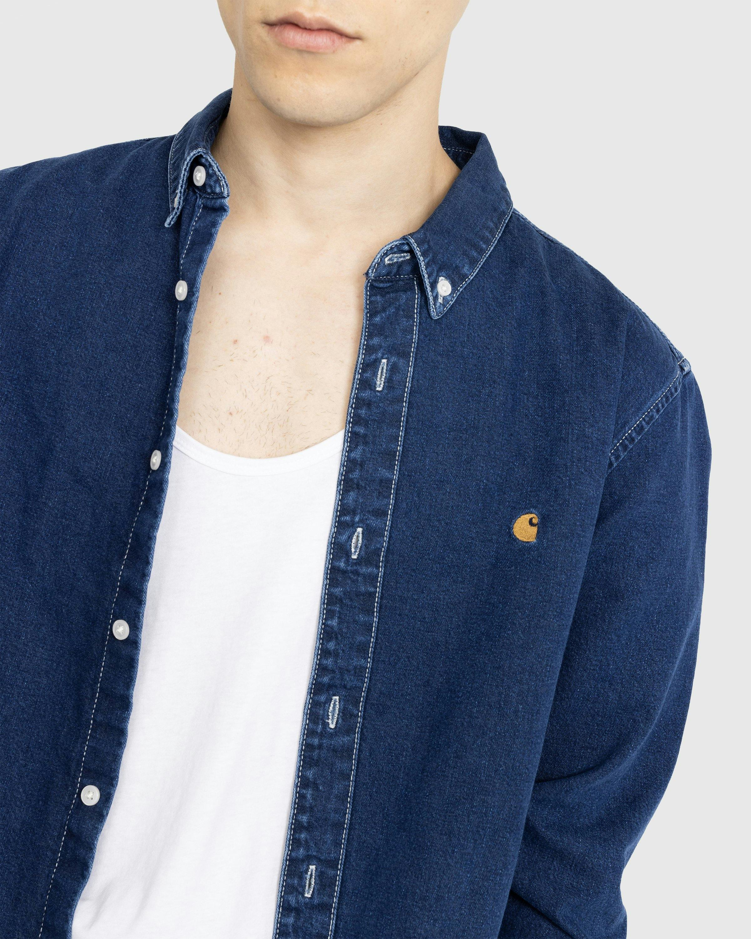 Carhartt WIP - Weldon Denim Shirt Stonewashed Blue - Clothing - Blue - Image 4