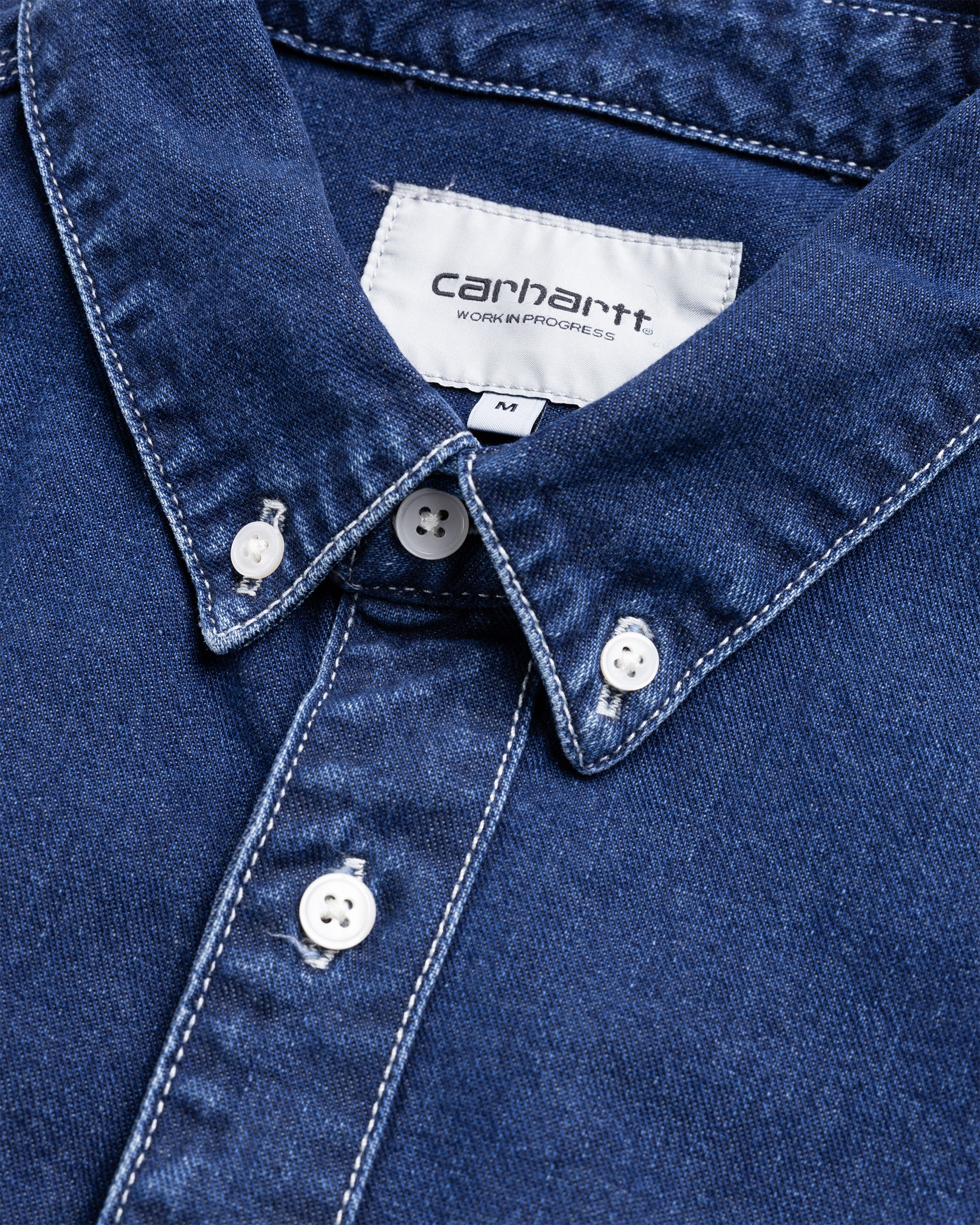 Carhartt WIP - Weldon Denim Shirt Stonewashed Blue - Clothing - Blue - Image 5