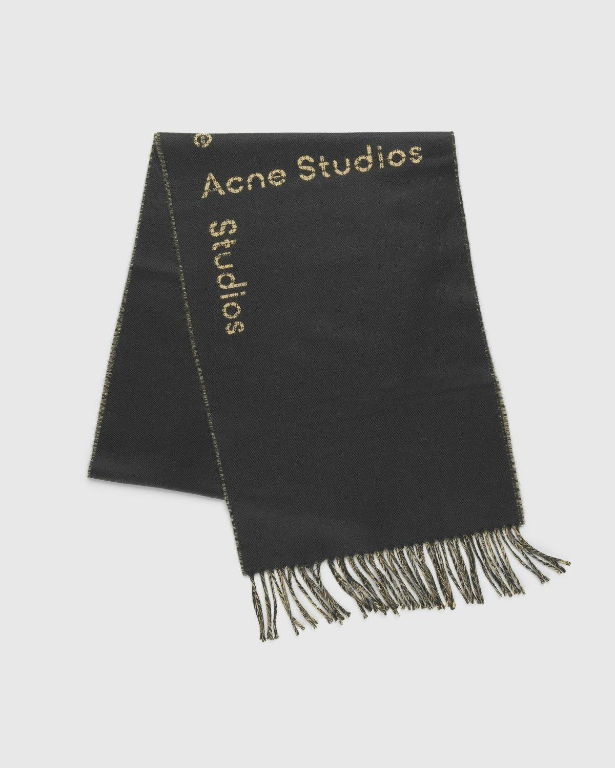 Acne Studios - Double Face Scarf Dark Green - Accessories - Black - Image 1