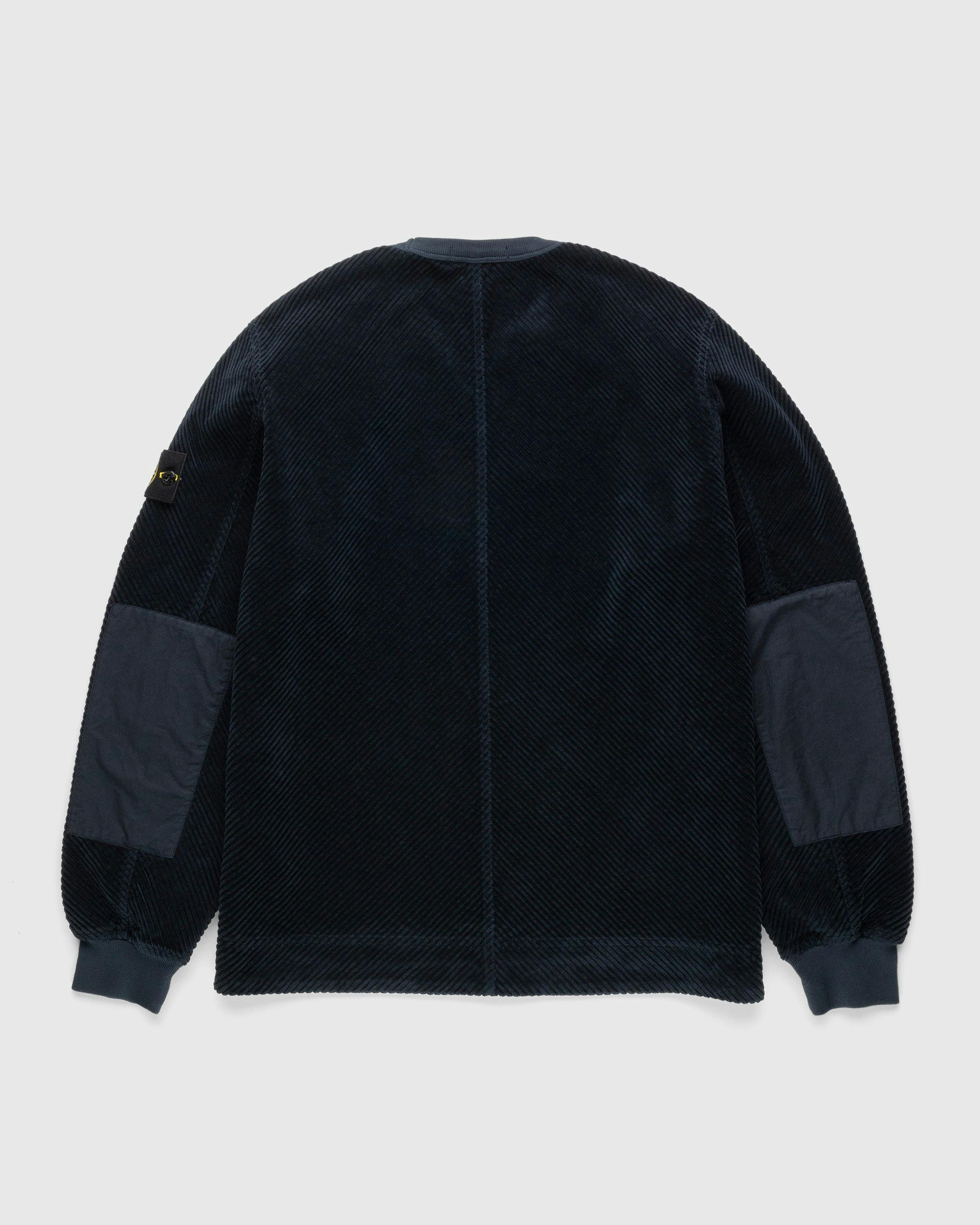 Stone Island - Corduroy Crewneck Navy Blue - Clothing - Blue - Image 2