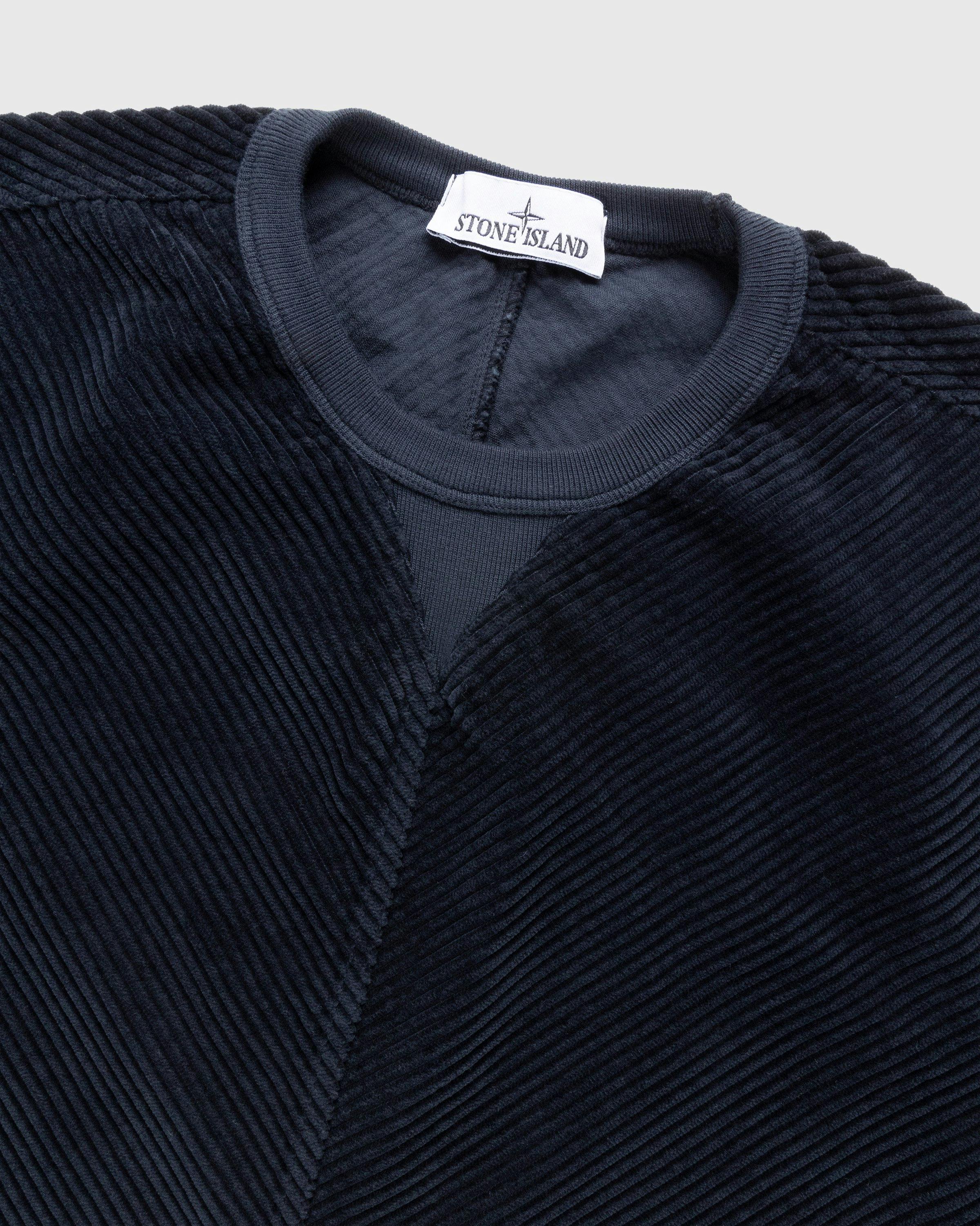 Stone Island - Corduroy Crewneck Navy Blue - Clothing - Blue - Image 3