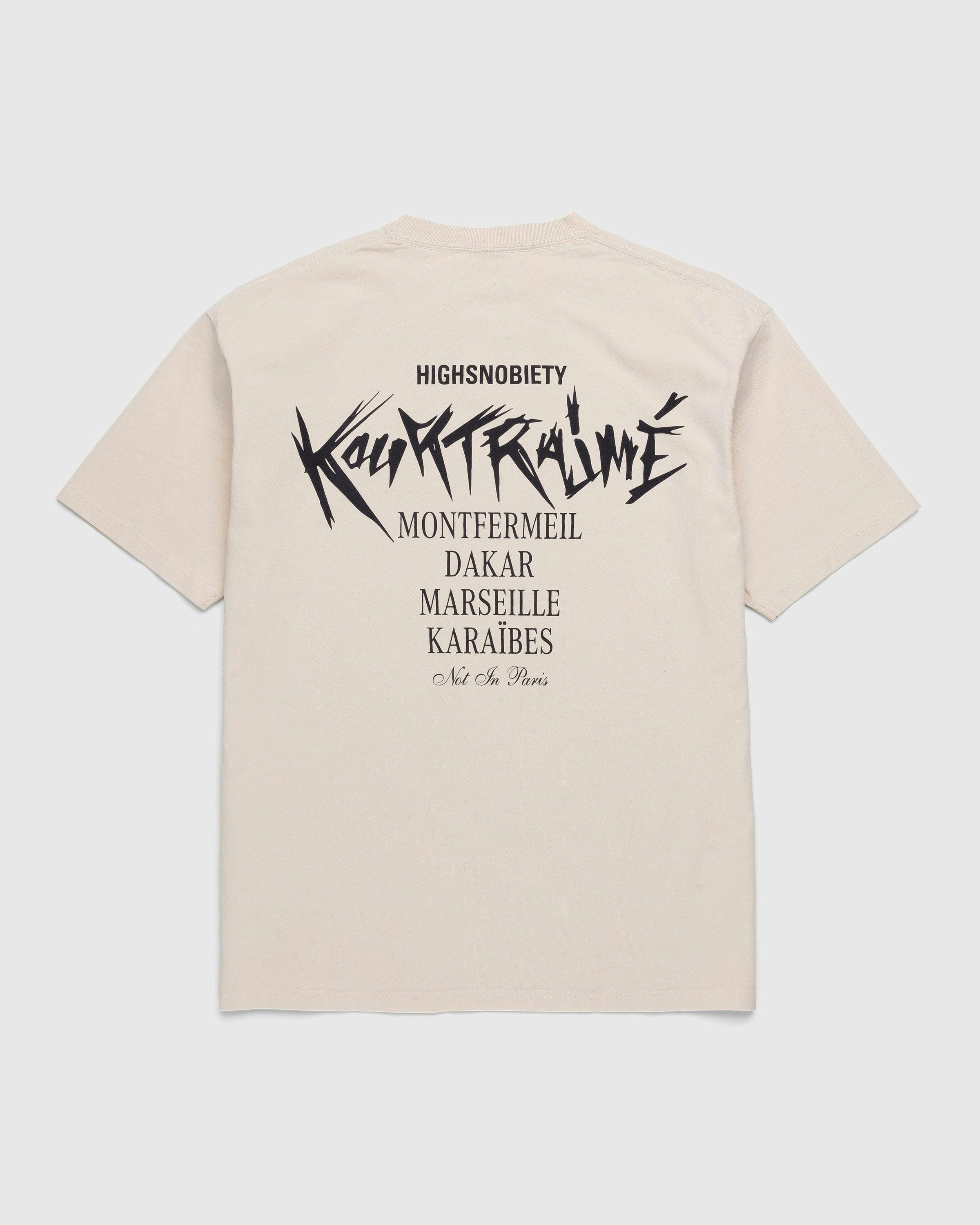 École Kourtrajmé x Highsnobiety - Short Sleeve T-Shirt Eggshell - Clothing - Beige - Image 1