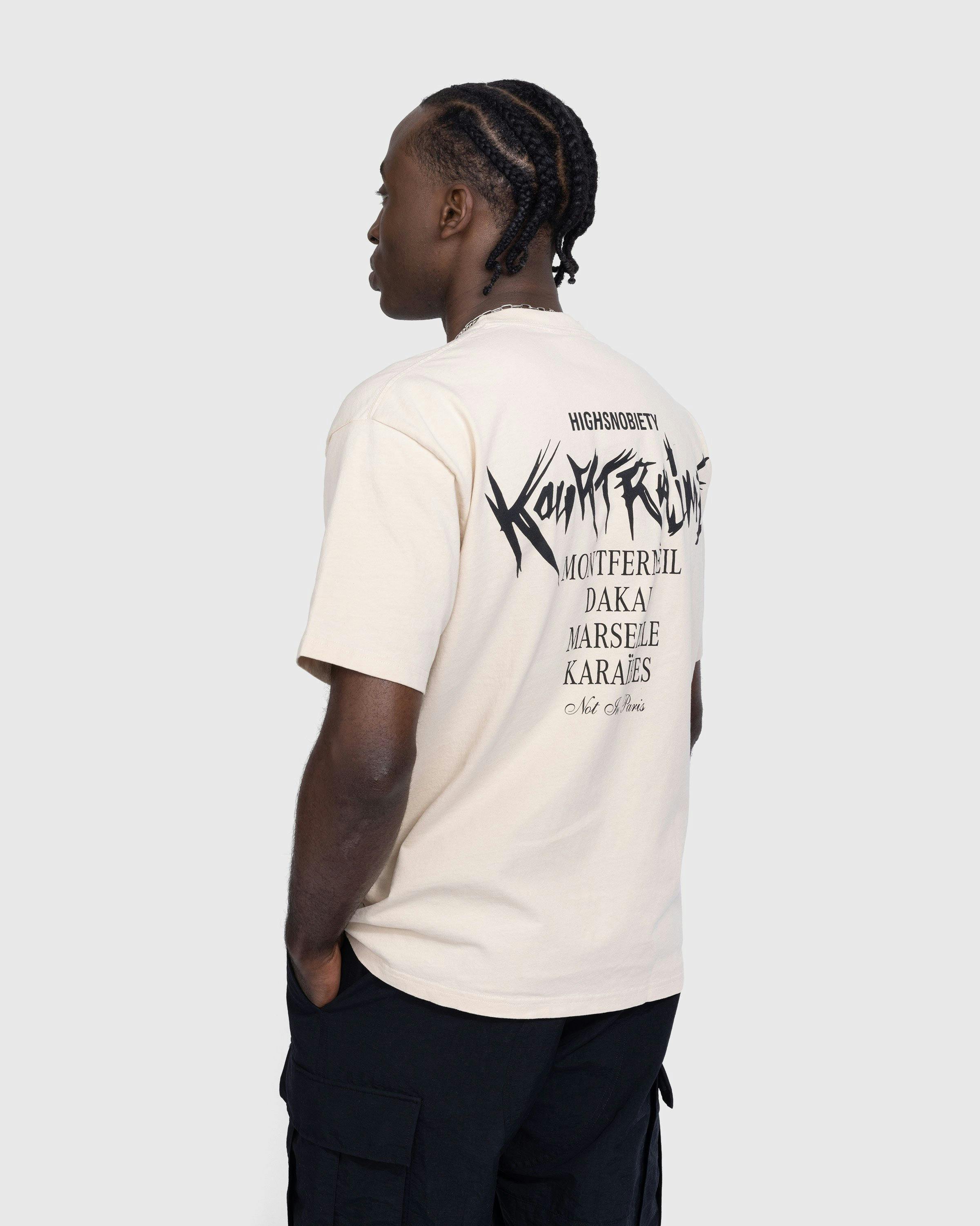 École Kourtrajmé x Highsnobiety - Short Sleeve T-Shirt Eggshell - Clothing - Beige - Image 4