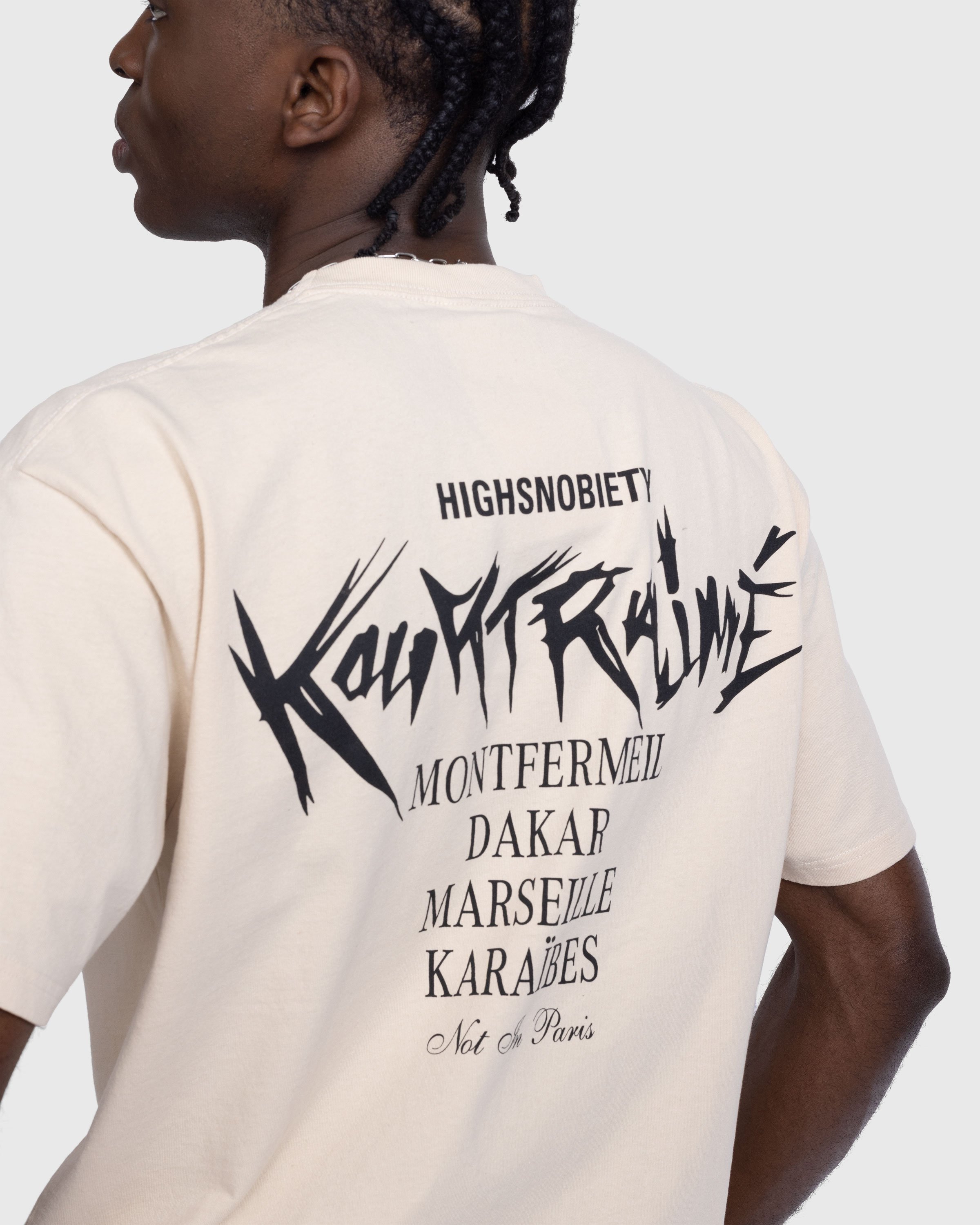École Kourtrajmé x Highsnobiety - Short Sleeve T-Shirt Eggshell - Clothing - Beige - Image 5
