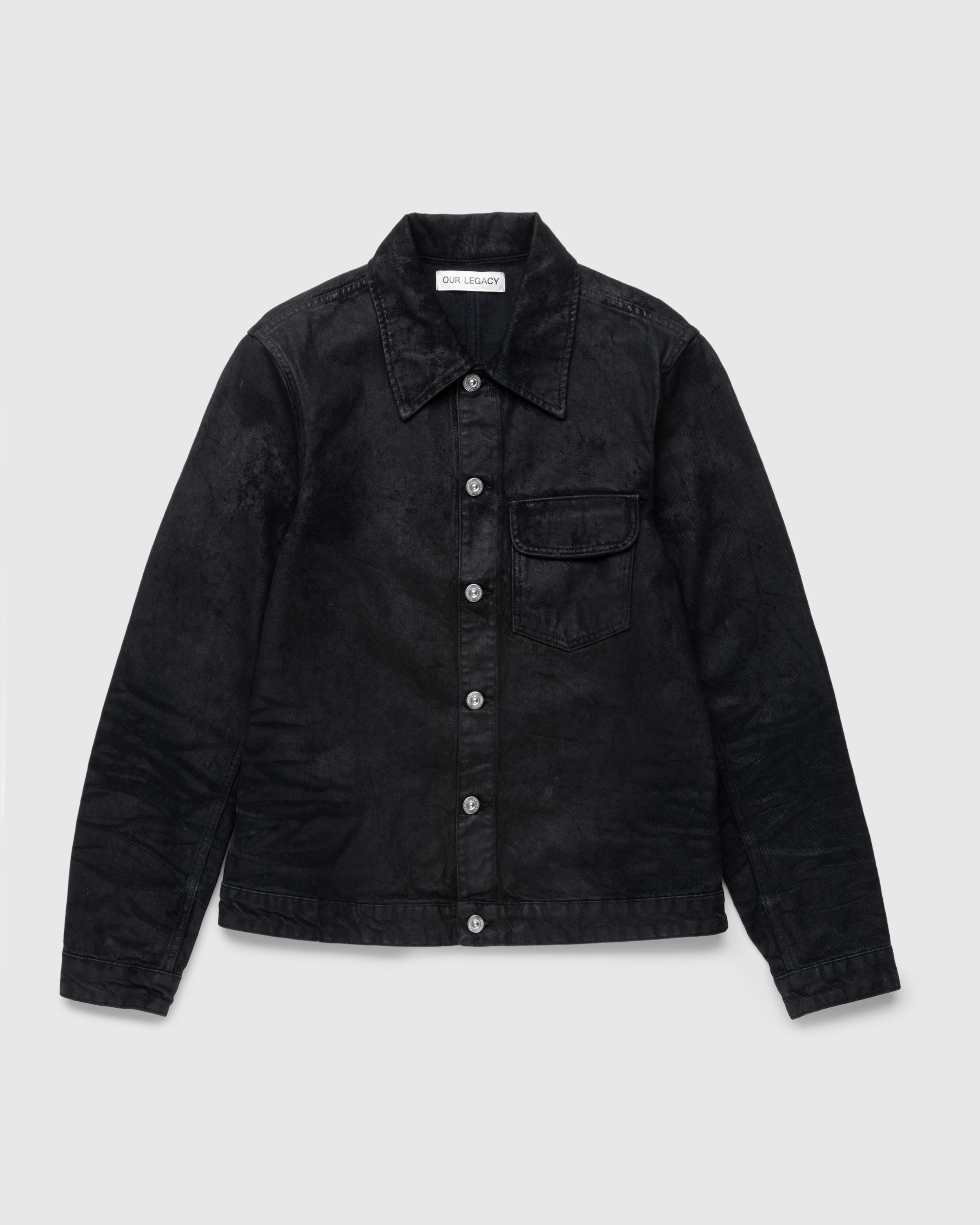 Our Legacy - Rebirth Jacket Waxed Black Denim - Clothing - Black - Image 1